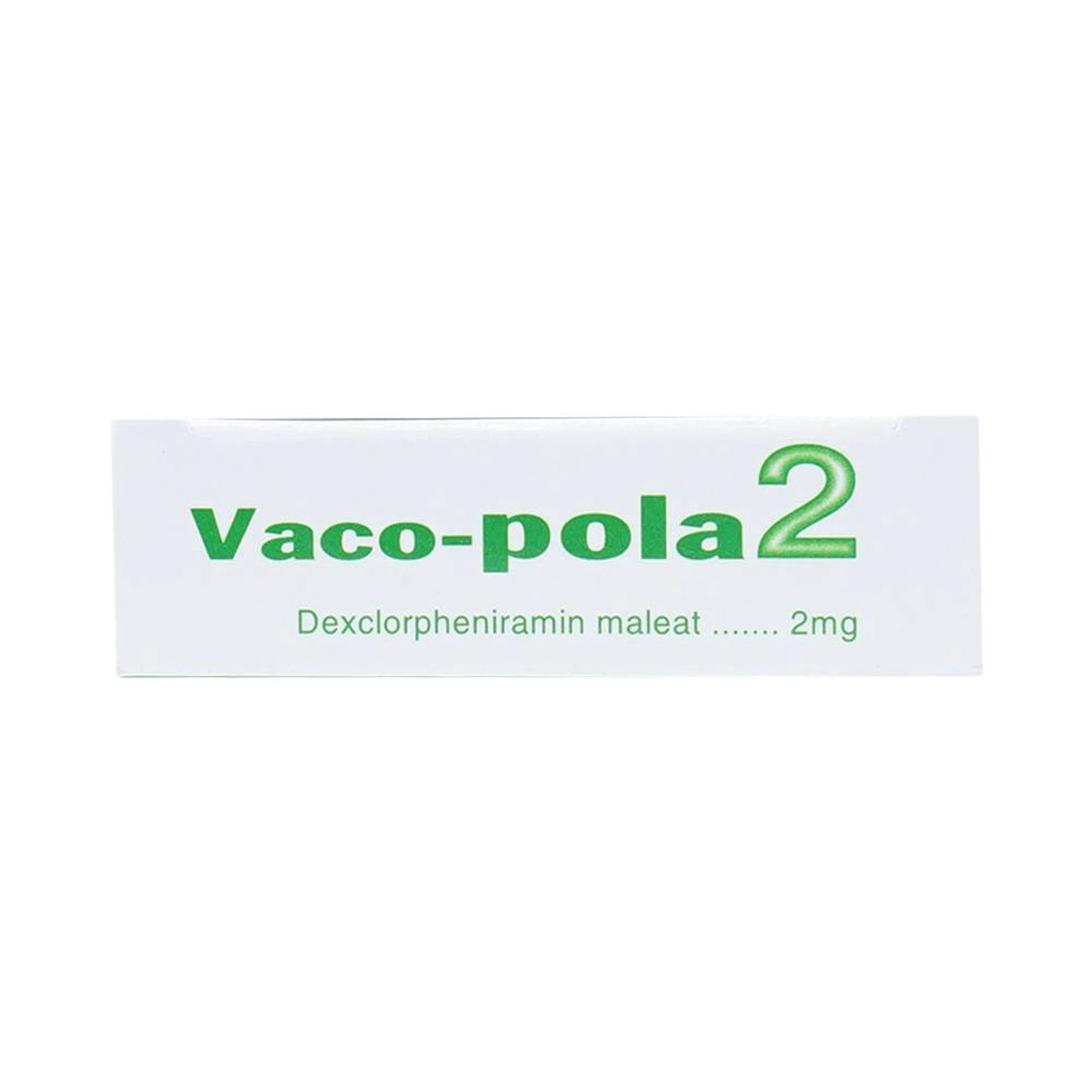 Thuốc Vaco-pola2 Vacopharm điều trị sổ mũi dị ứng, viêm mũi (2 vỉ x 15 viên)