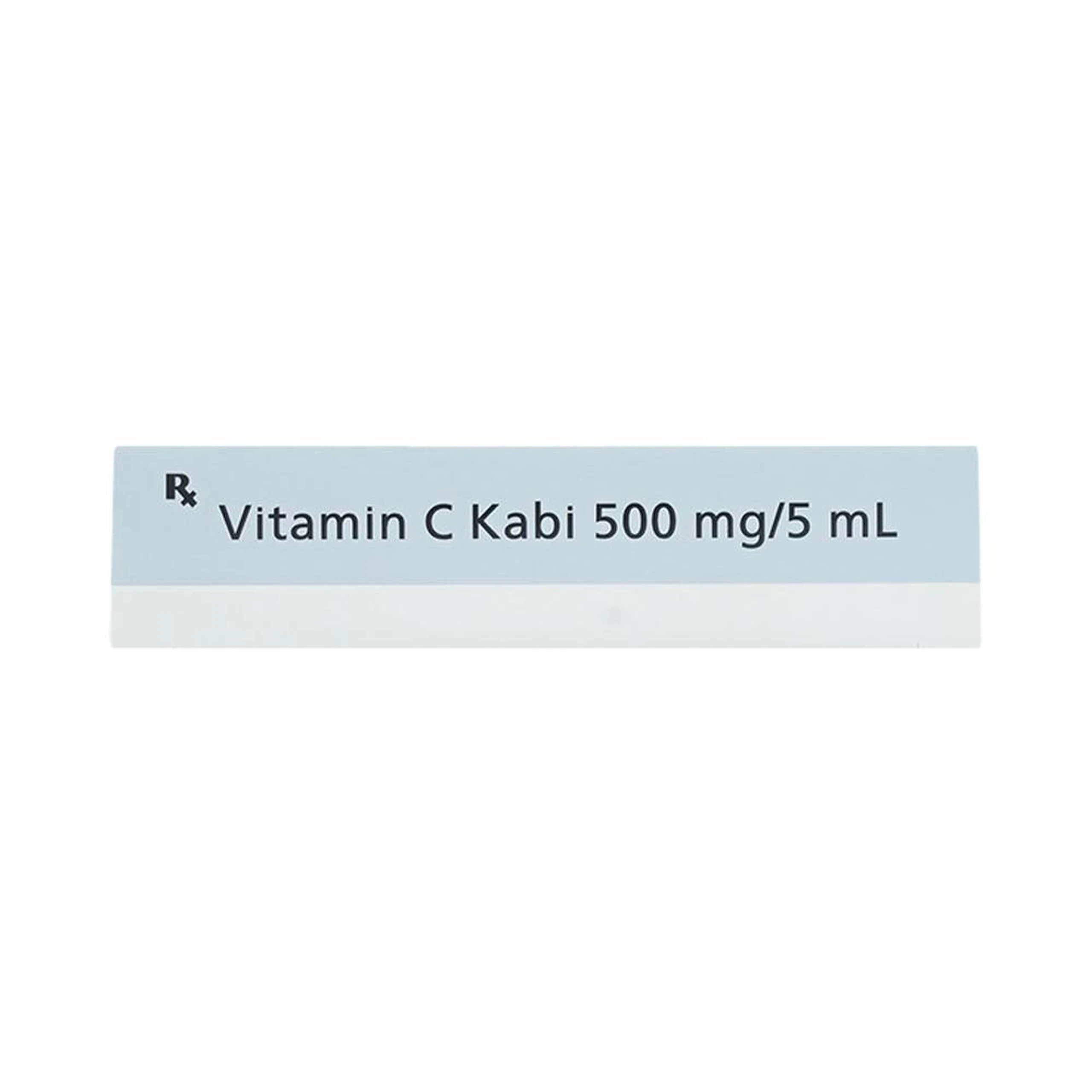 Thuốc tiêm Vitamin C Kabi 500mg/5ml phòng và điều trị bệnh Scorbut (1 vỉ x 6 ống )