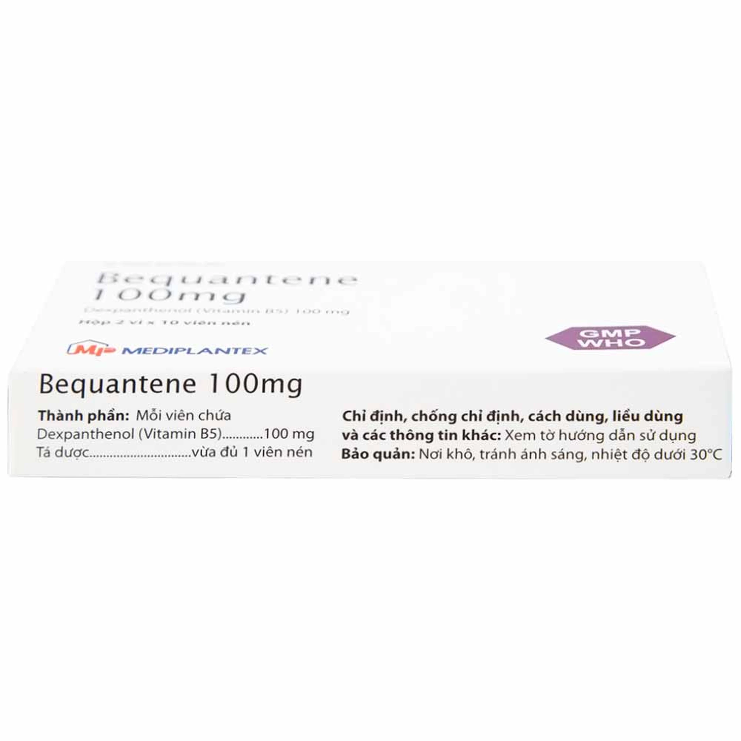 Thuốc Bequantene 100mg Mediplantex điều trị chứng rụng tóc lan tỏa (2 vỉ x 10 viên)