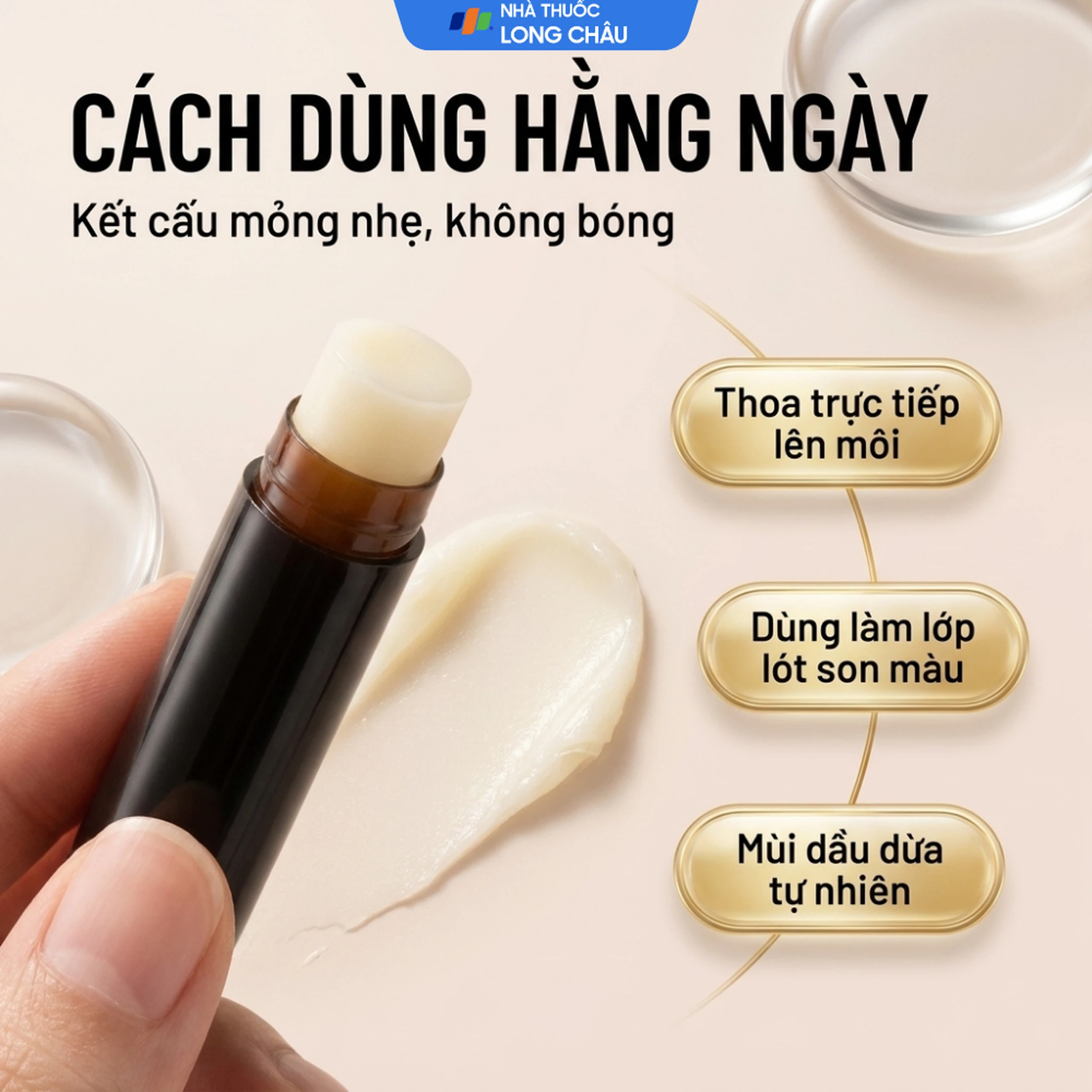 Son dưỡng dầu dừa Bến Tre Cocoon làm mềm môi, dưỡng ẩm (5g) 5