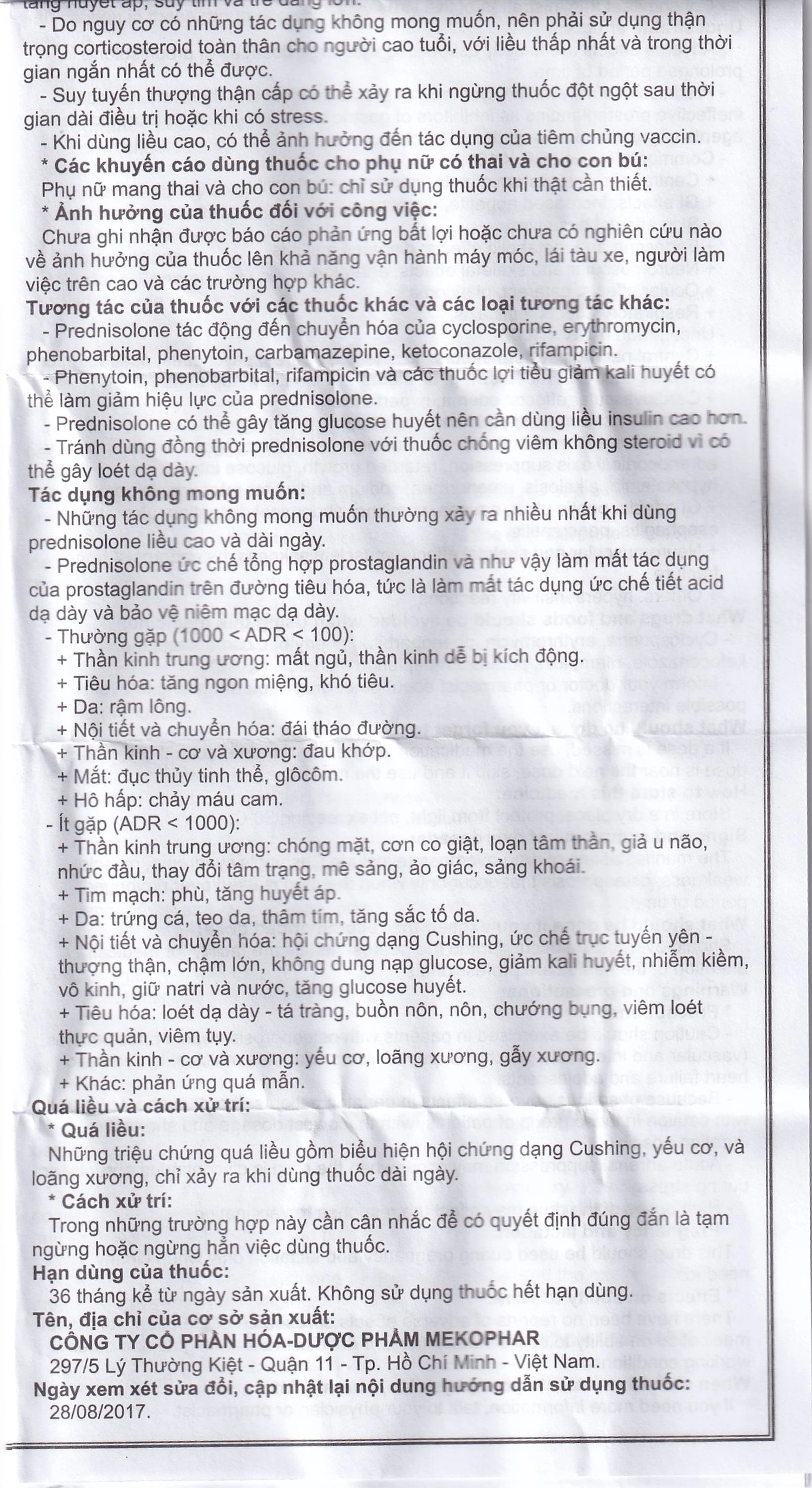 Viên sủi Sovepred Mekophar điều trị viêm khớp dạng thấp, lupus ban đỏ toàn thân (30 viên) 