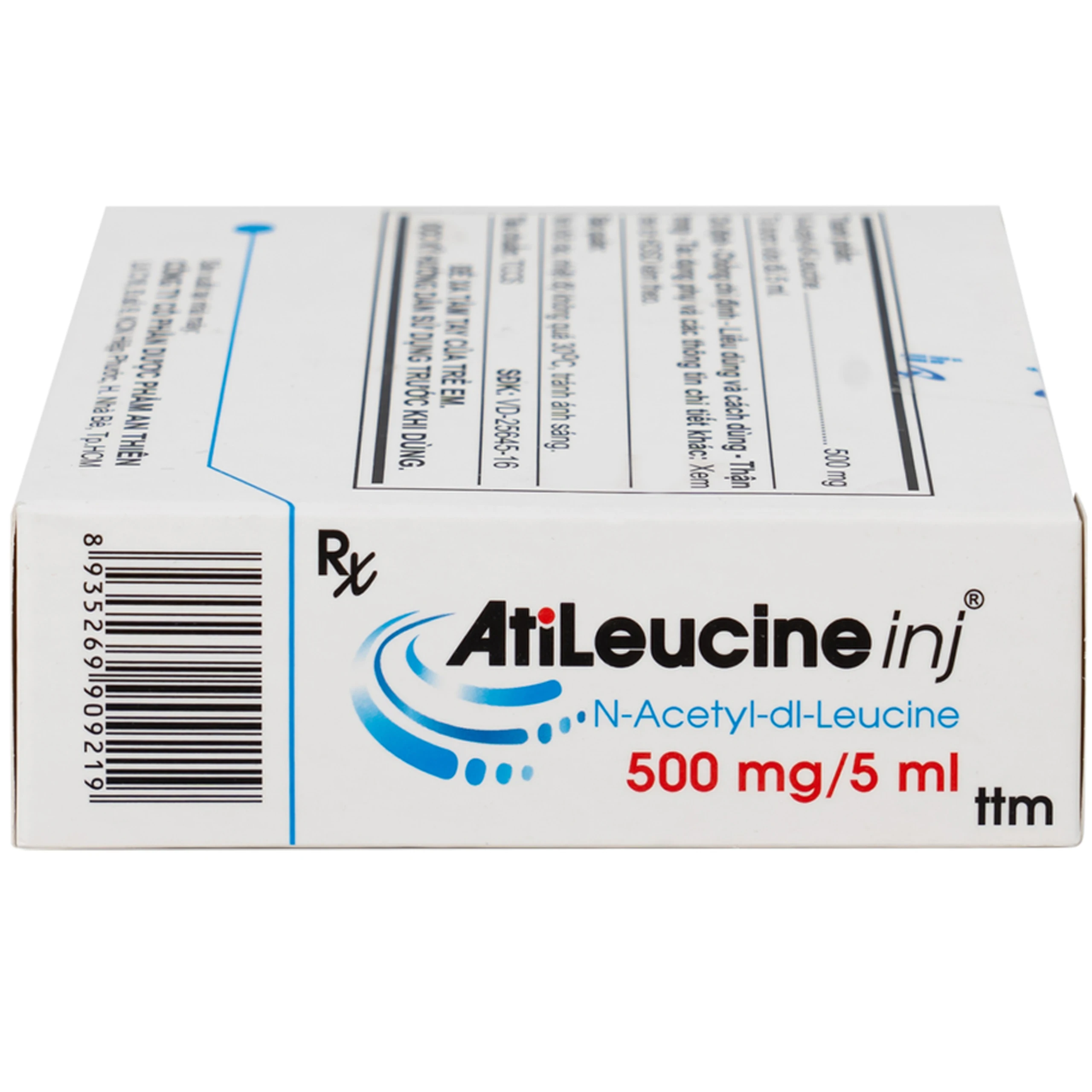 Dung dịch tiêm AtiLeucine inj 500mg/5ml An Thiên điều trị triệu chứng cơn chóng mặt (2 vỉ x 5 ống)