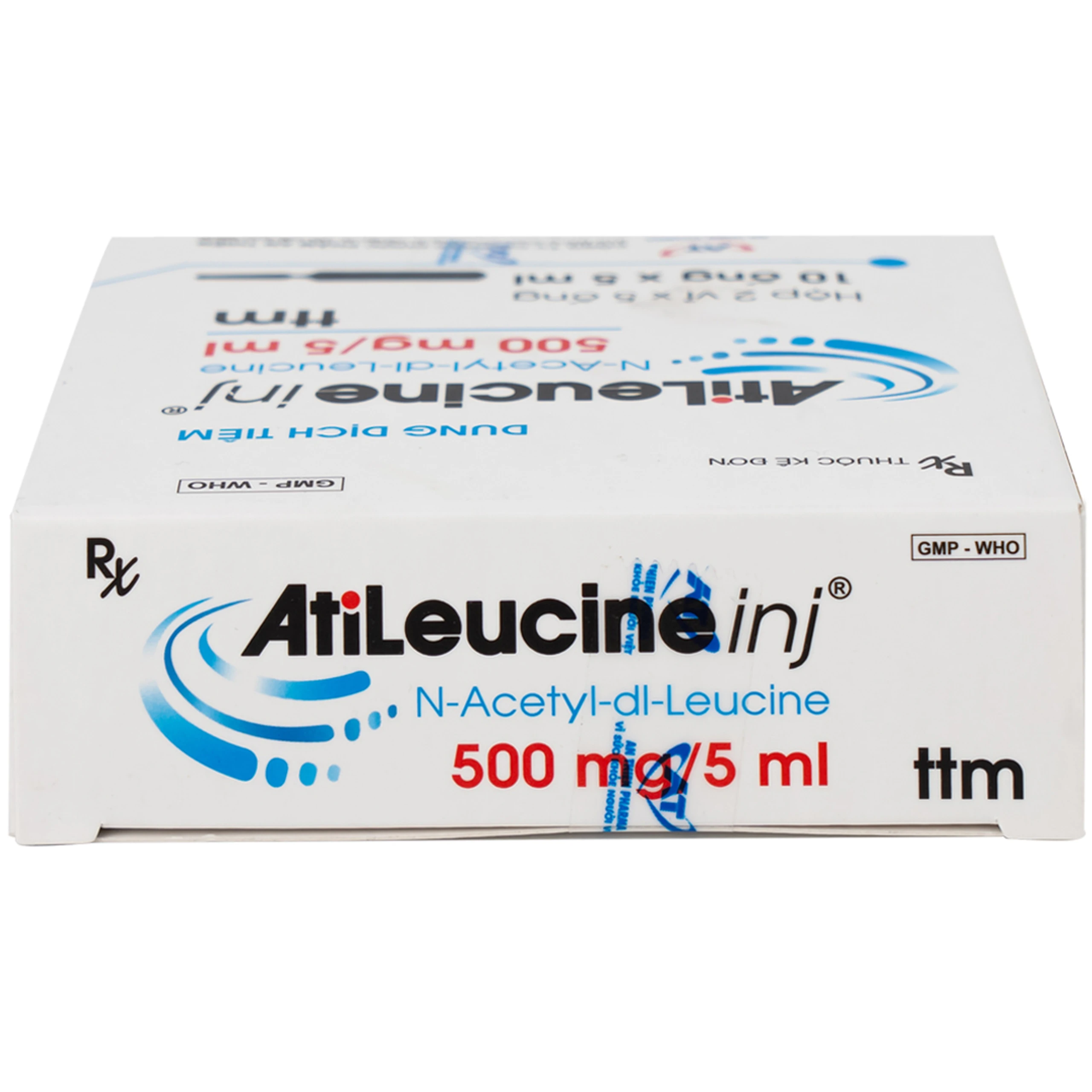 Dung dịch tiêm AtiLeucine inj 500mg/5ml An Thiên điều trị triệu chứng cơn chóng mặt (2 vỉ x 5 ống)