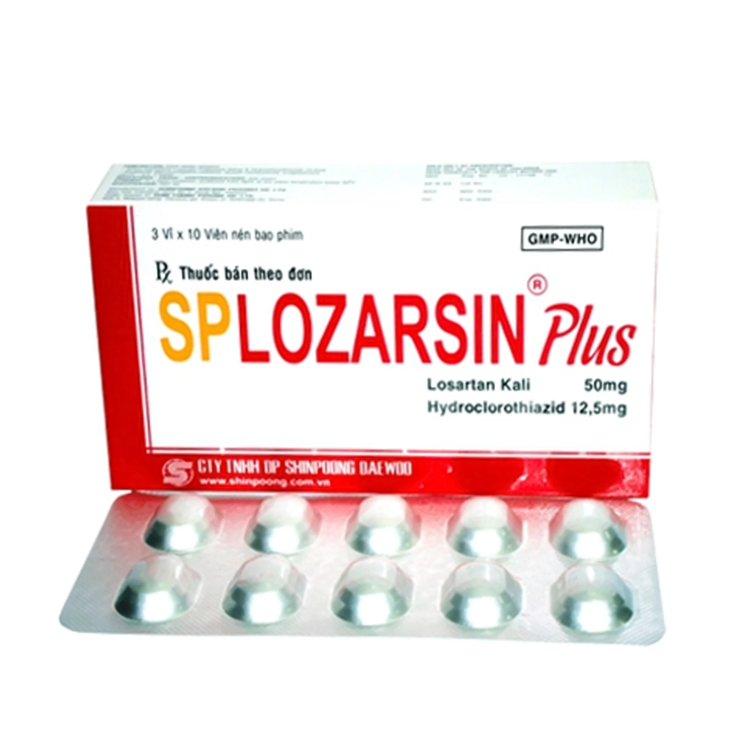 Thuốc Splozarsin Plus Shinpoong Deawoo điều trị tăng huyết áp (3 vỉ x 10 viên)