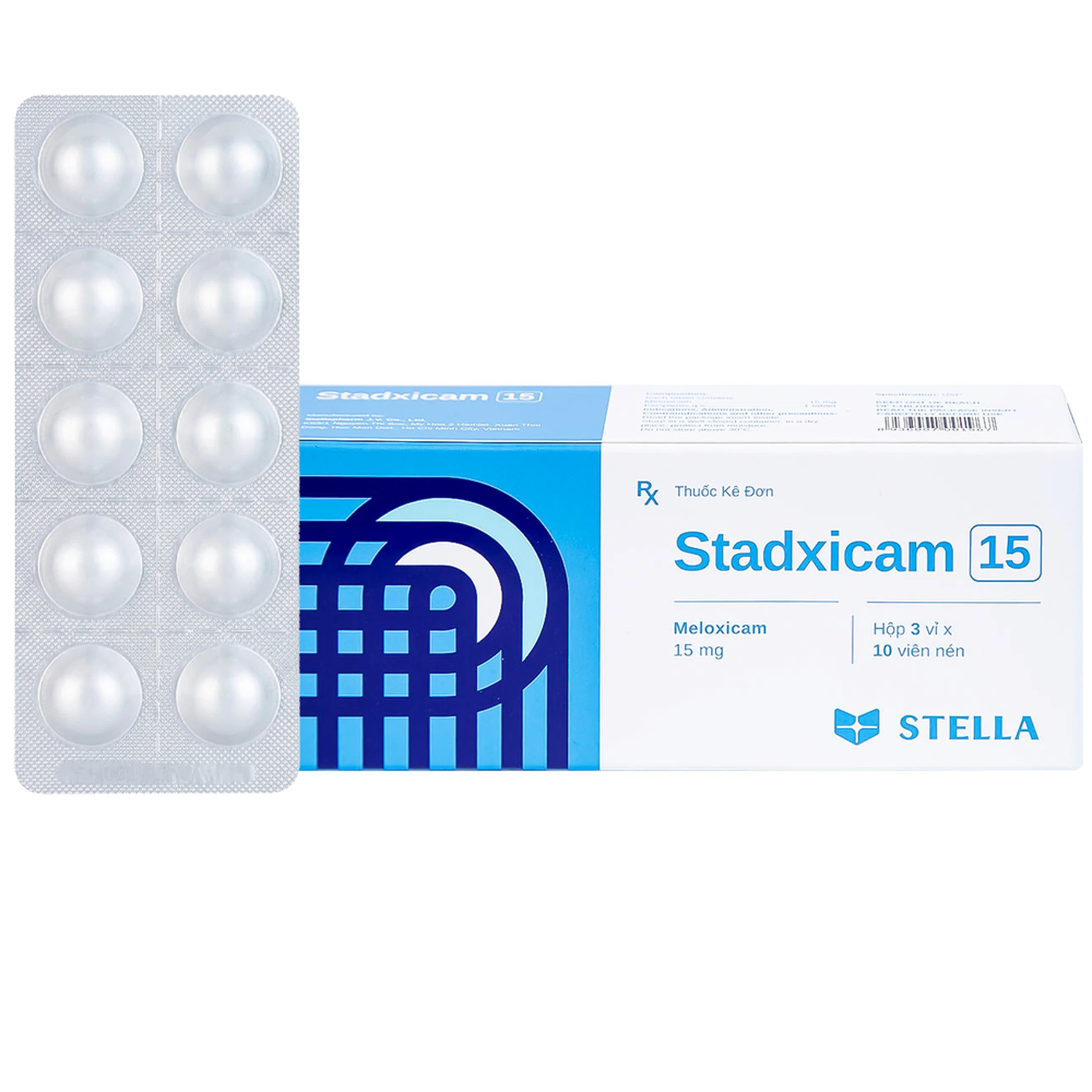 Thuốc Stadxicam 15 Stella điều trị thoái hóa khớp, viêm khớp dạng thấp (3 vỉ x 10 viên) 1