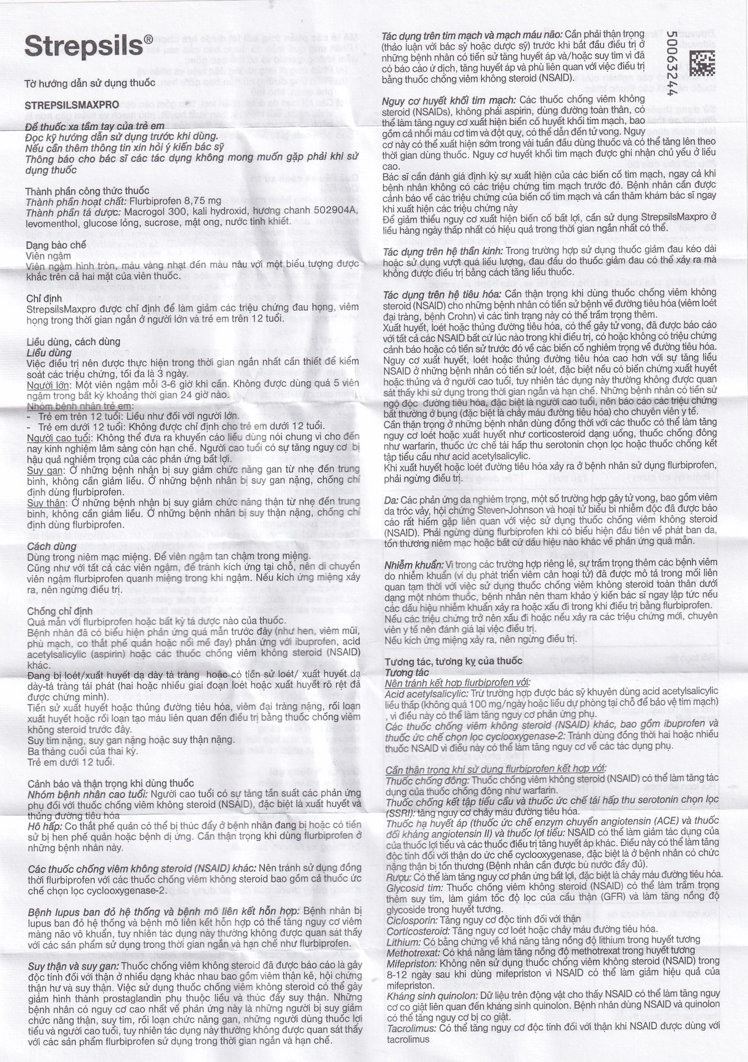 Viên ngậm Strepsils Maxpro mật ong & chanh chống viêm, làm giảm đau họng (2 vỉ x 8 viên)