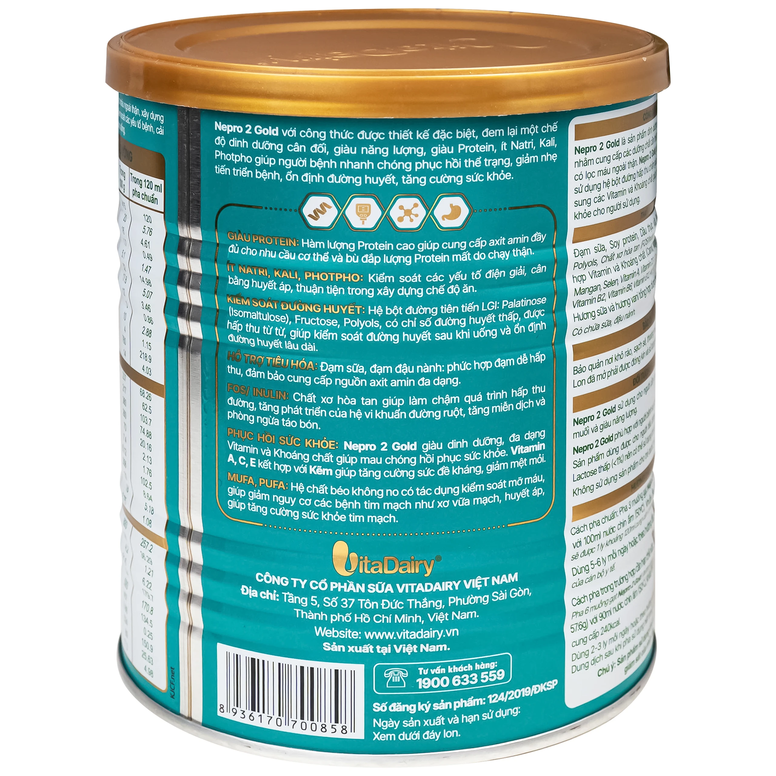 Sữa bổ sung dinh dưỡng người bệnh suy thận Nepro 2 Gold (400g) 7