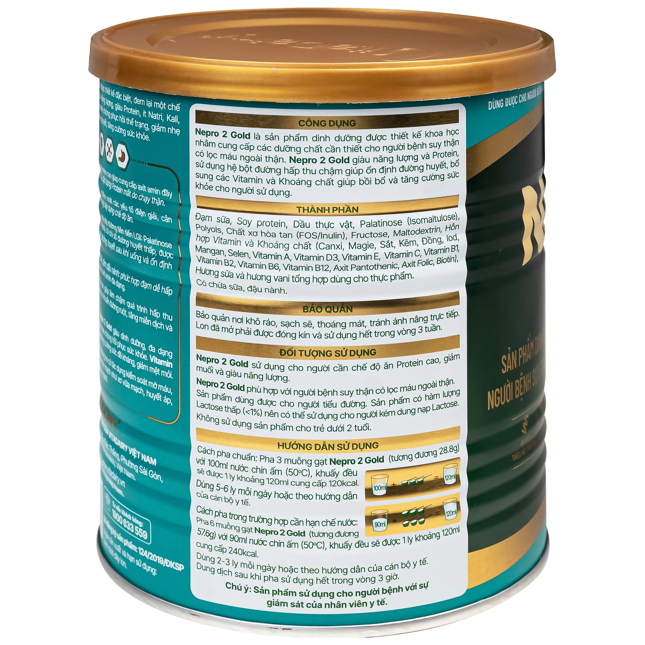 Sữa bổ sung dinh dưỡng người bệnh suy thận Nepro 2 Gold (400g) 8