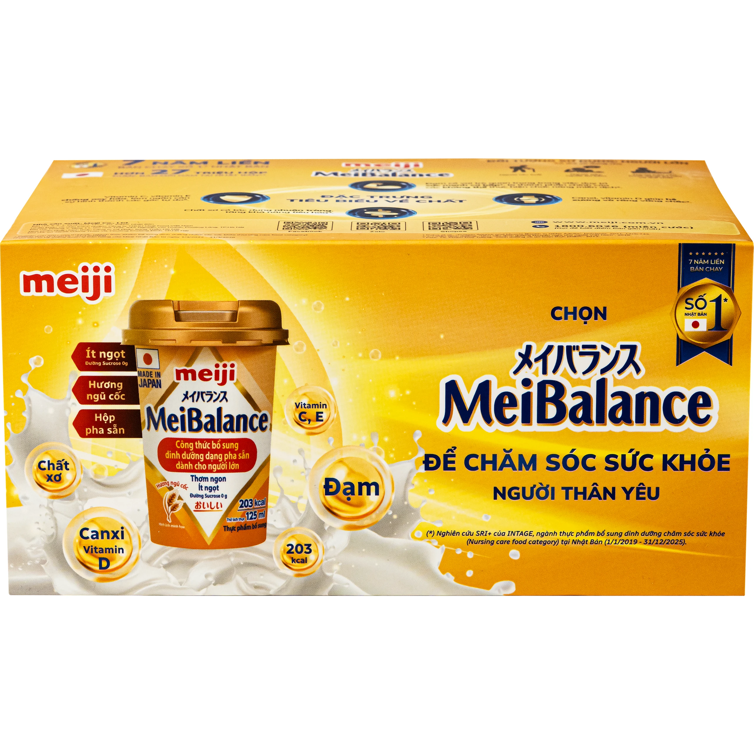 Sữa cân bằng dinh dưỡng Meiji Meibalance hương ngũ cốc (24 hộp x 125ml) 4
