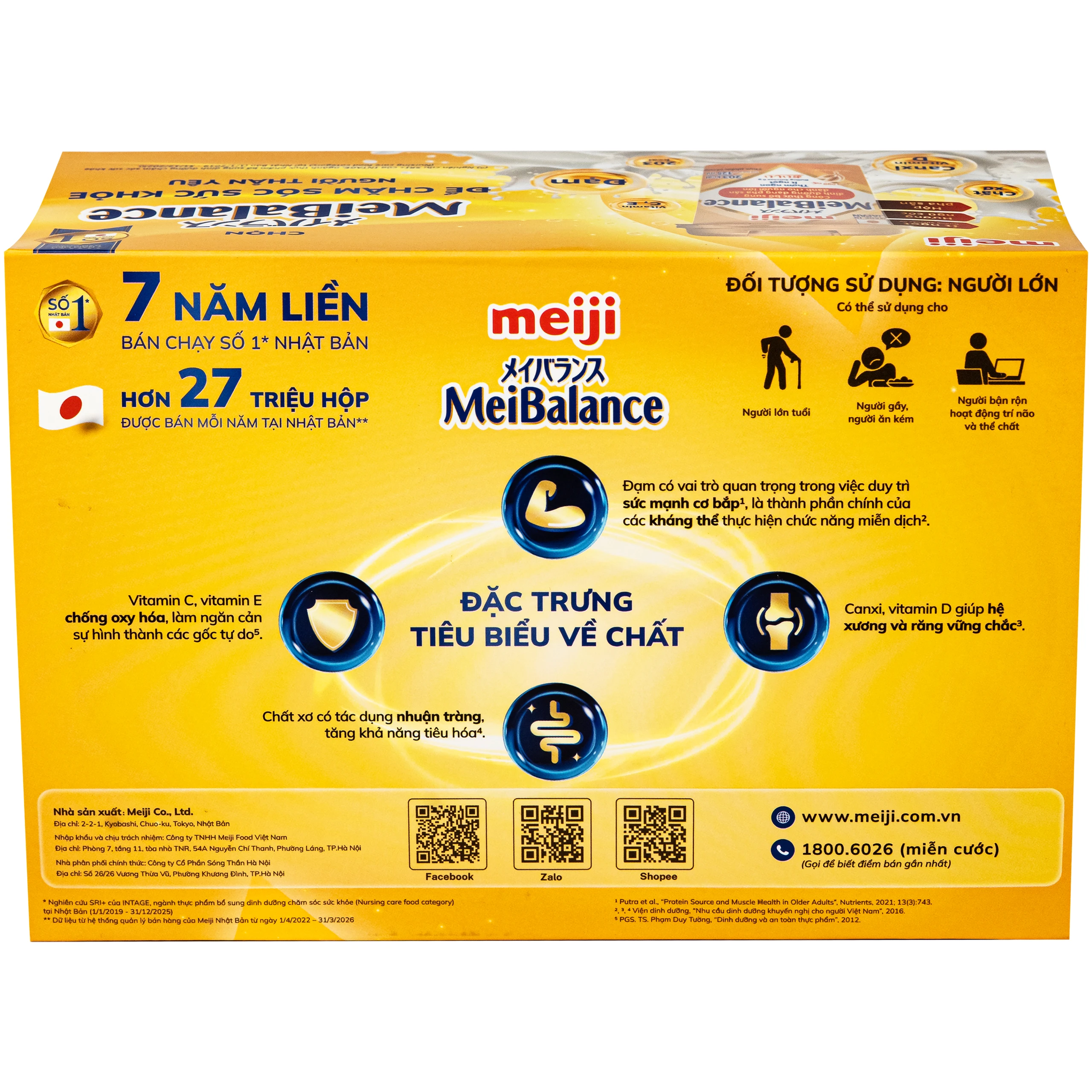 Sữa cân bằng dinh dưỡng Meiji Meibalance hương ngũ cốc (24 hộp x 125ml) 5