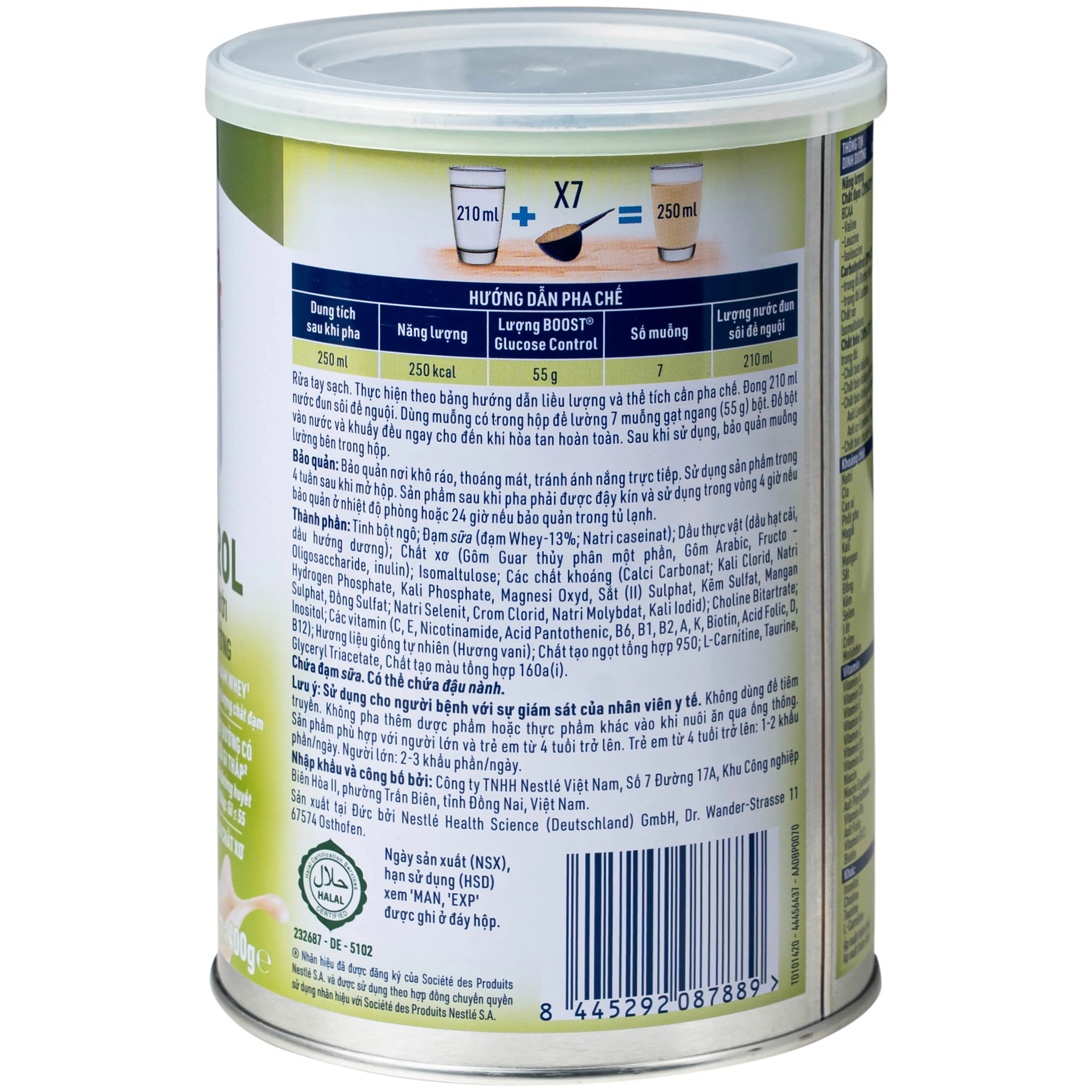 Sữa Boost Glucose Control Nestlé bổ sung dinh dưỡng cho người tiểu đường (400g) 6