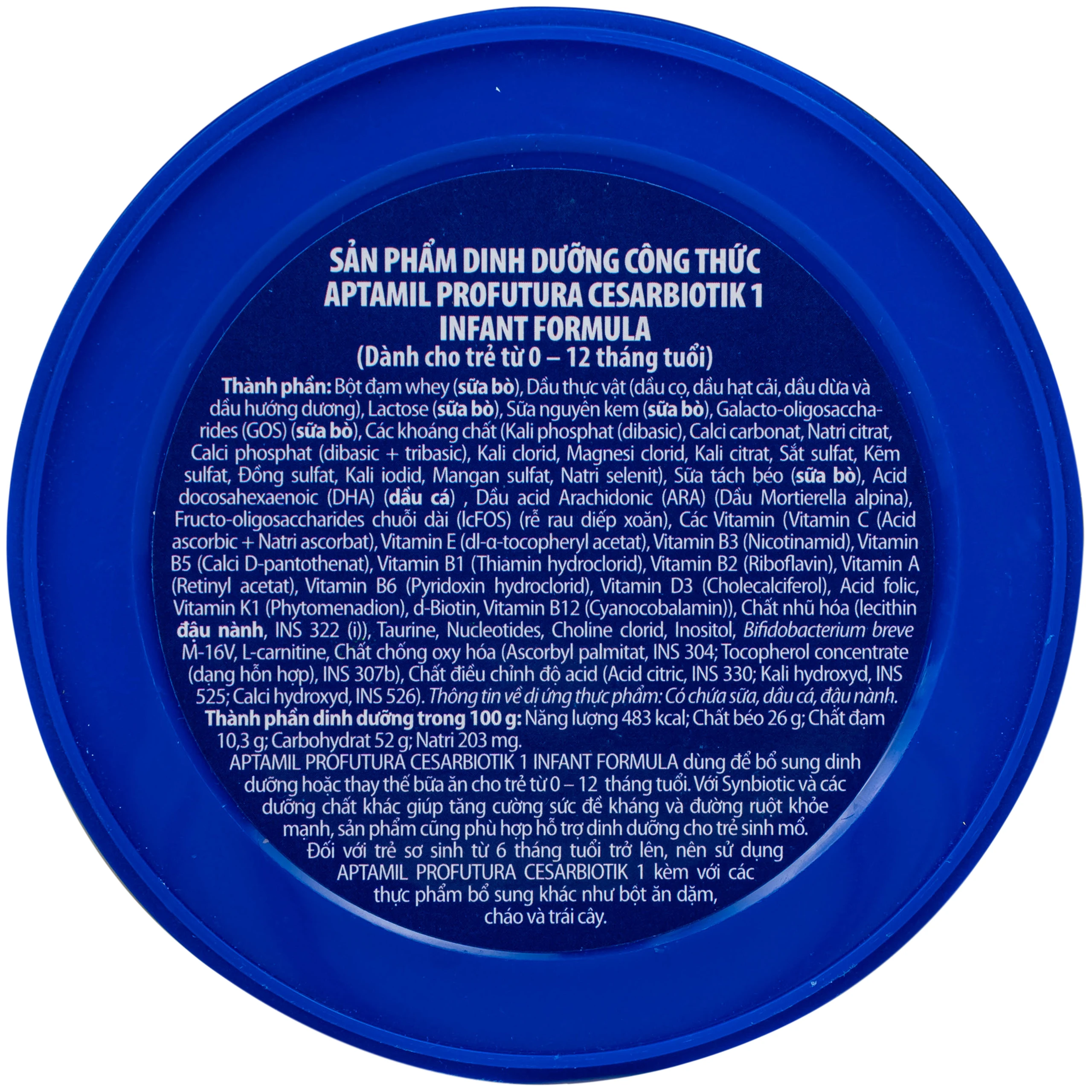 Sữa dinh dưỡng công thức cho trẻ 0-12 tháng tuổi Aptamil Profutura Cesarbiotik 1 Infant Formula Danone (380g) 2