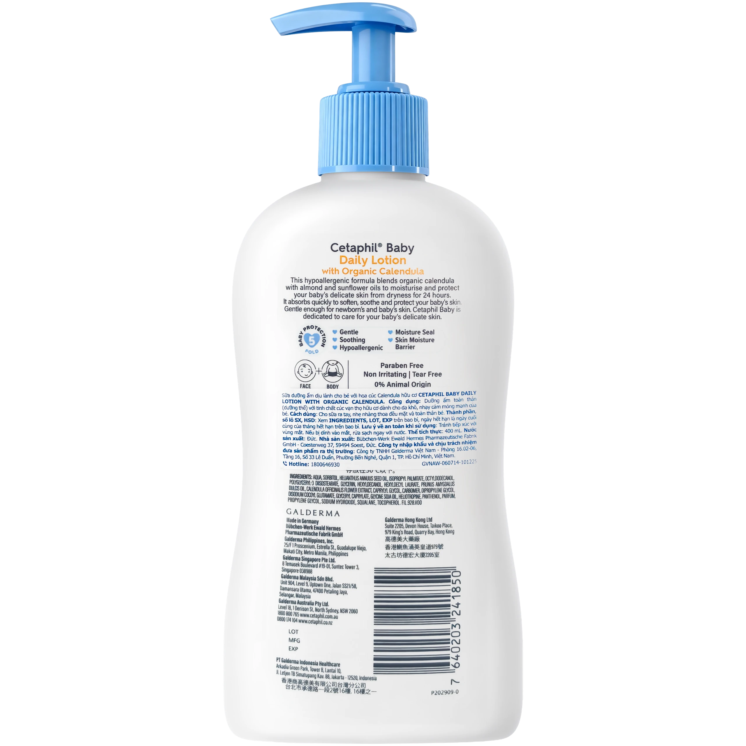 Sữa dưỡng da dành cho bé Cetaphil Baby Daily Lotion with Organic Calendula tinh chất hoa cúc giúp tăng cường dưỡng ẩm, bảo vệ da (400ml) 2