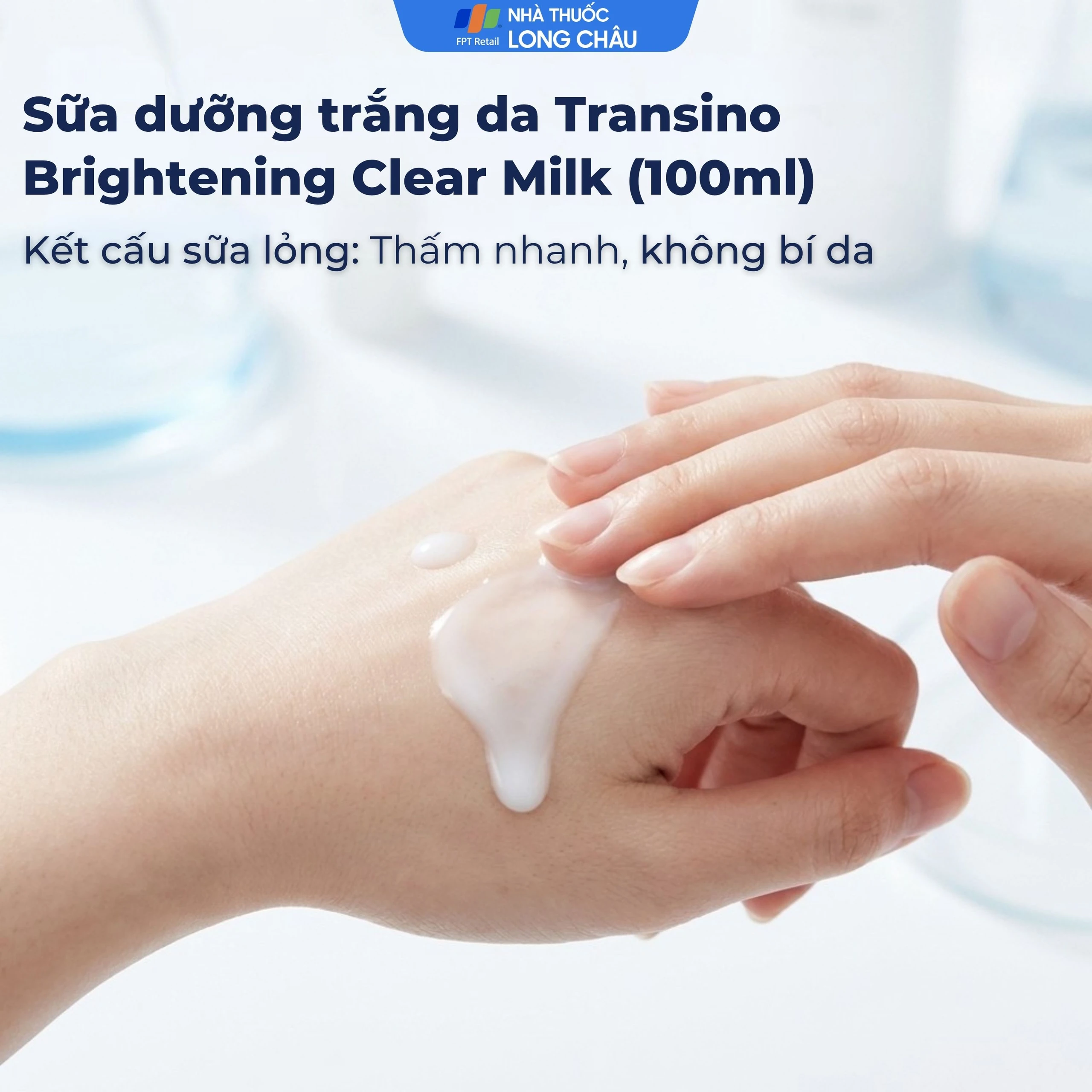 Sữa dưỡng trắng da Transino Brightening Clear Milk dưỡng ẩm, dưỡng sáng, hỗ trợ làm mờ thâm nám (100ml)