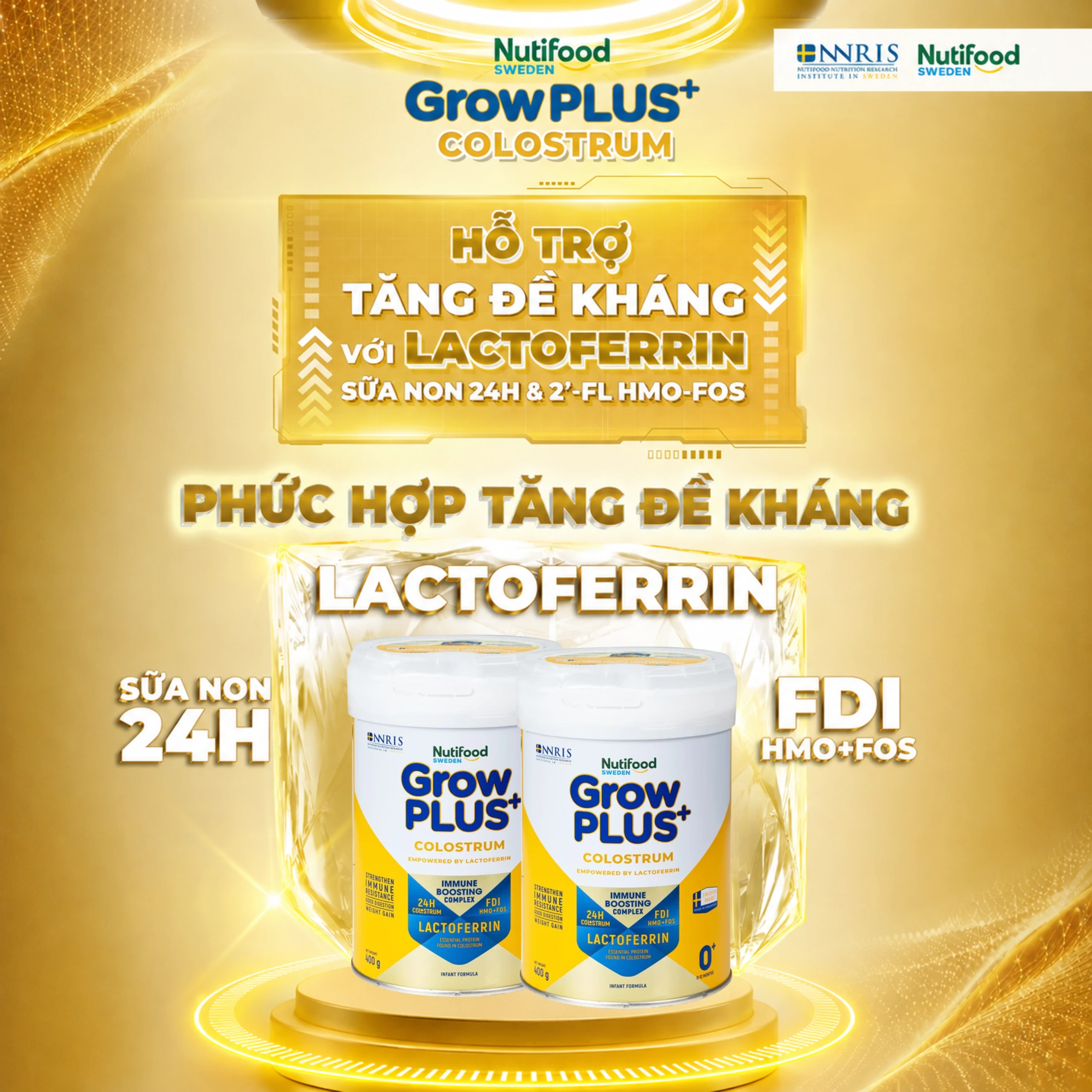 Sữa giúp tăng đề kháng cho trẻ 0-12 tháng tuổi Nutifood Growplus+ Colostrum 0+ (400g) 3