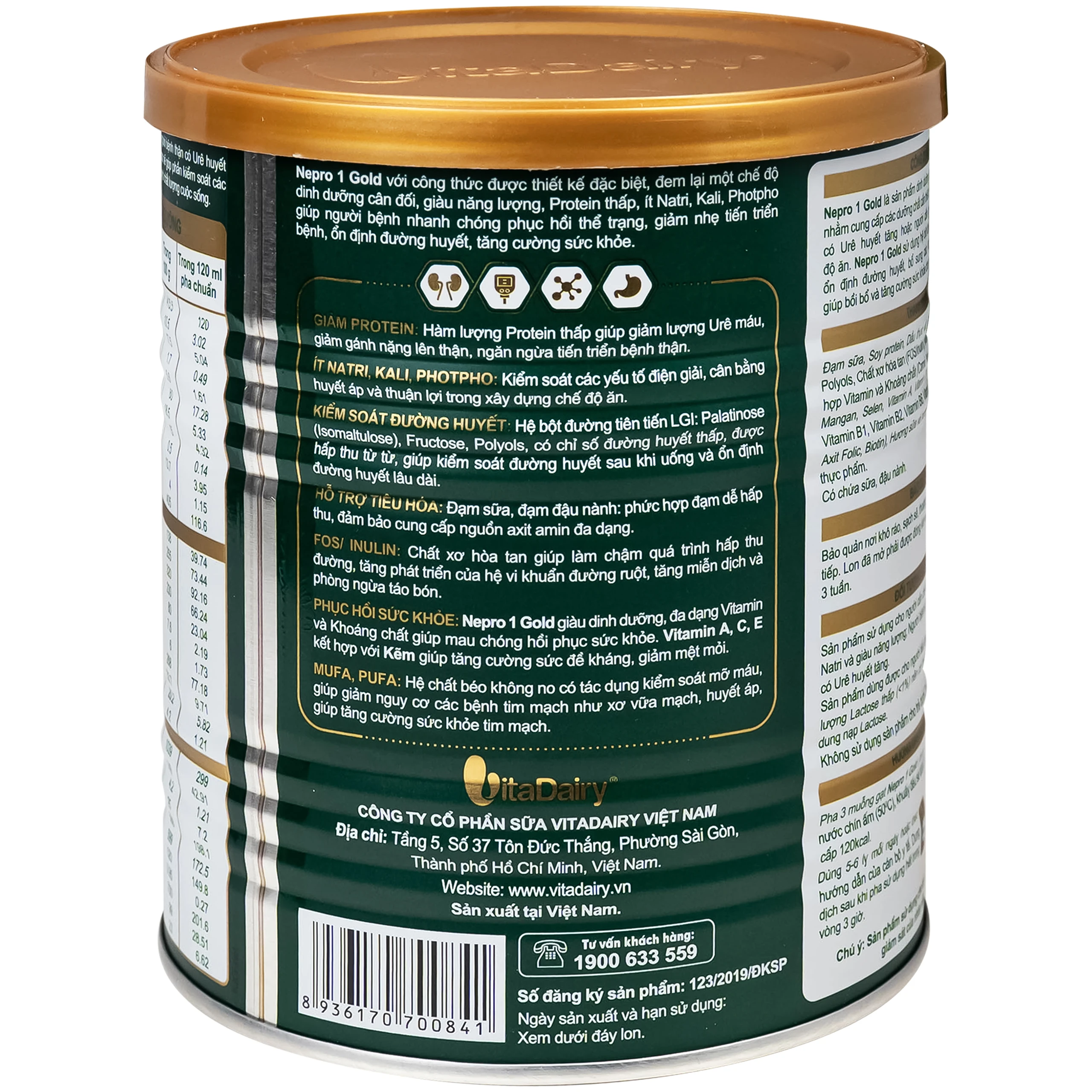 Sữa hỗ trợ thận có ure Nepro 1 Gold (400g) 3