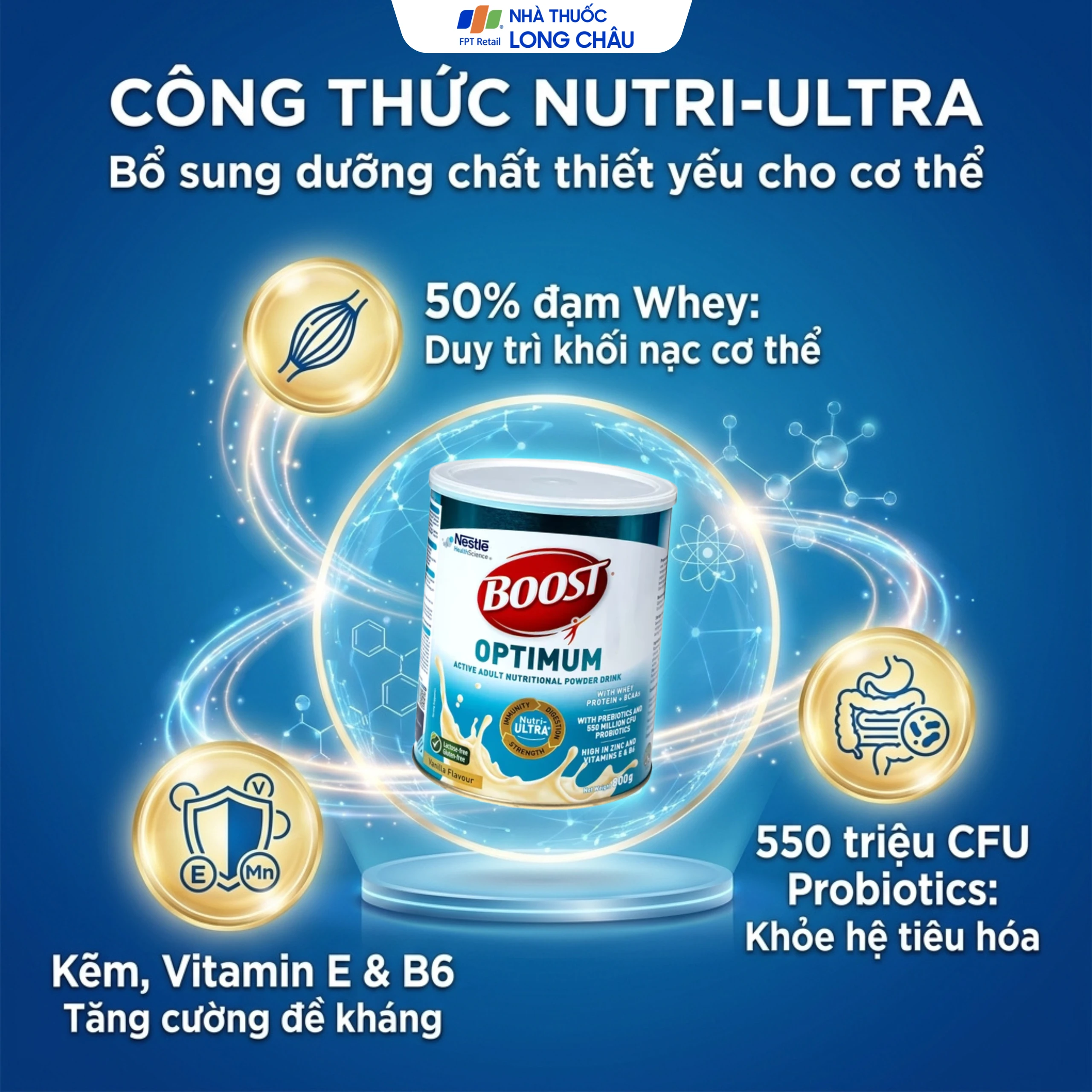 Sữa bổ sung vitamin khoáng chất cho cơ thể Boost Optimum Nestlé (800g) 3