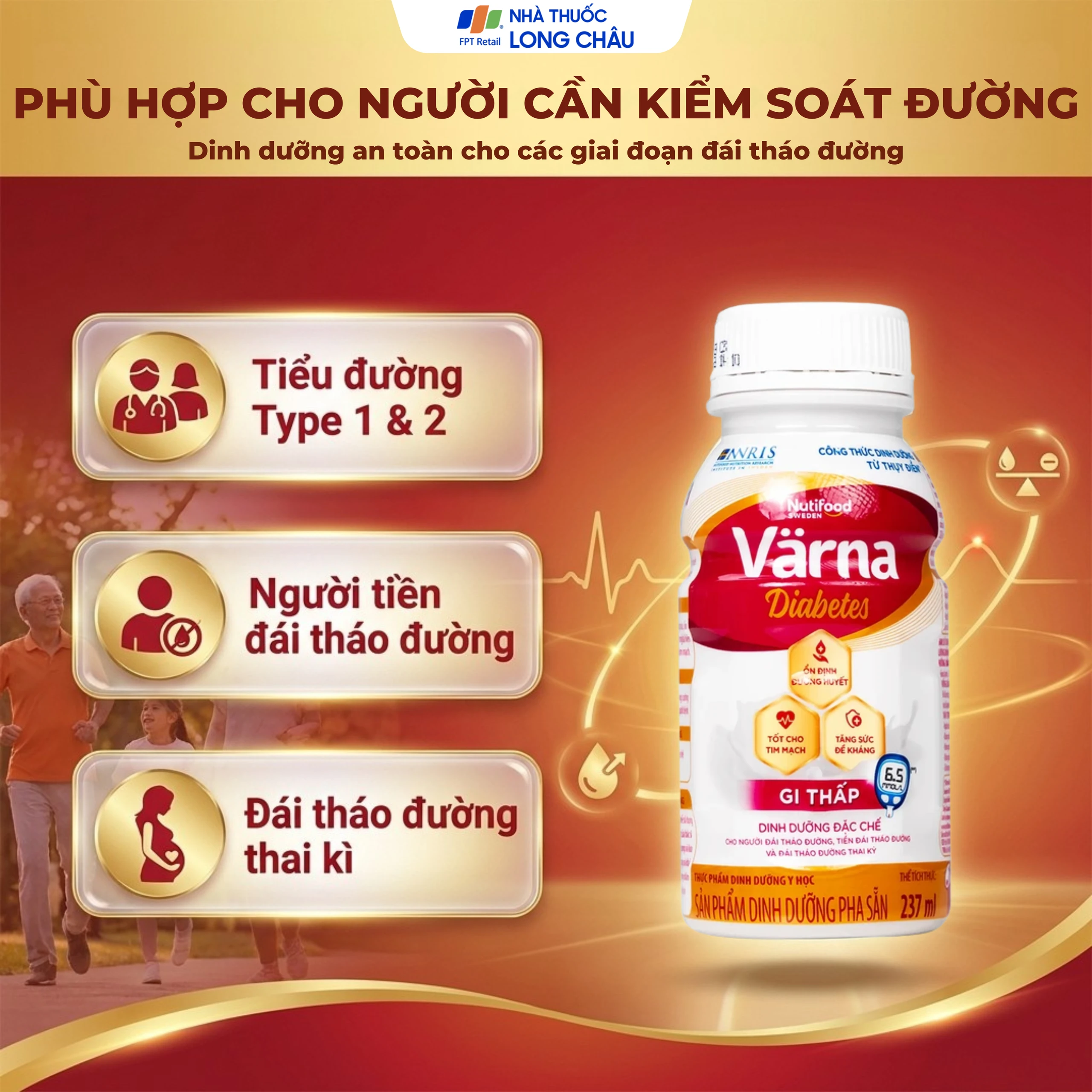 Sữa ổn định đường huyết Nutifood Varna Diabetes (24 chai) 5