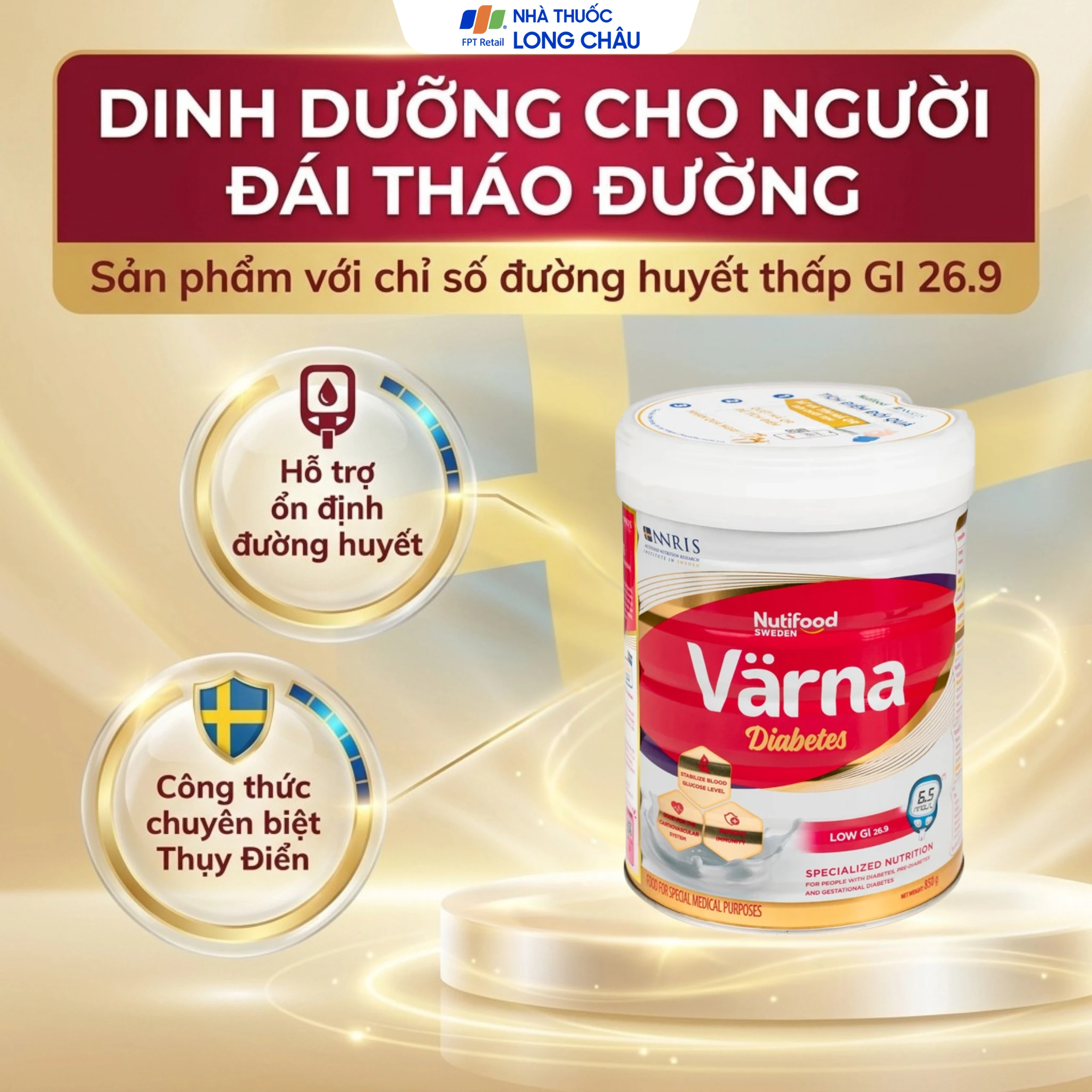 Sữa ổn định đường huyết Nutifood Varna Diabetes (850g) 2
