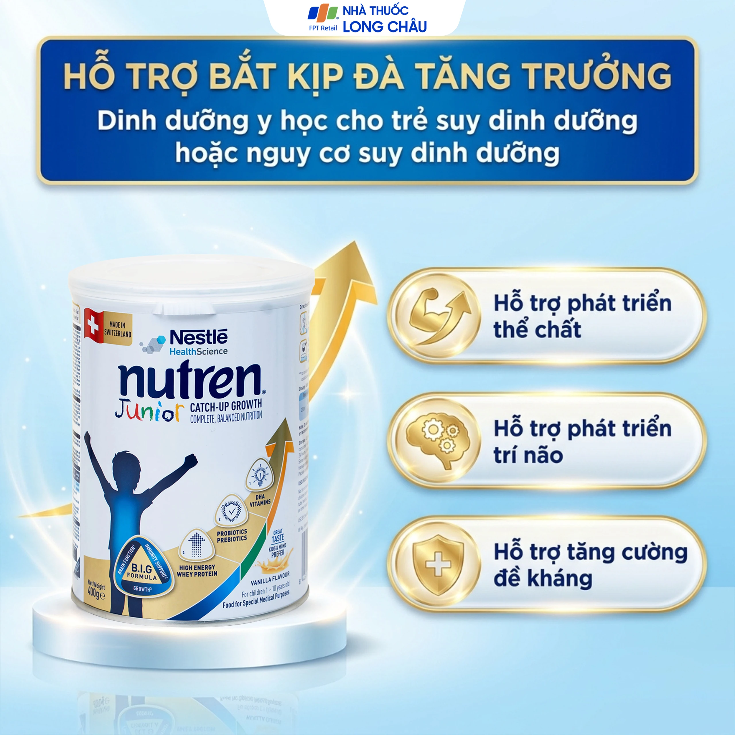 Sữa cải thiện việc hấp thu đạm không gây tiêu chảy Peptamen Nestlé (400g) 4