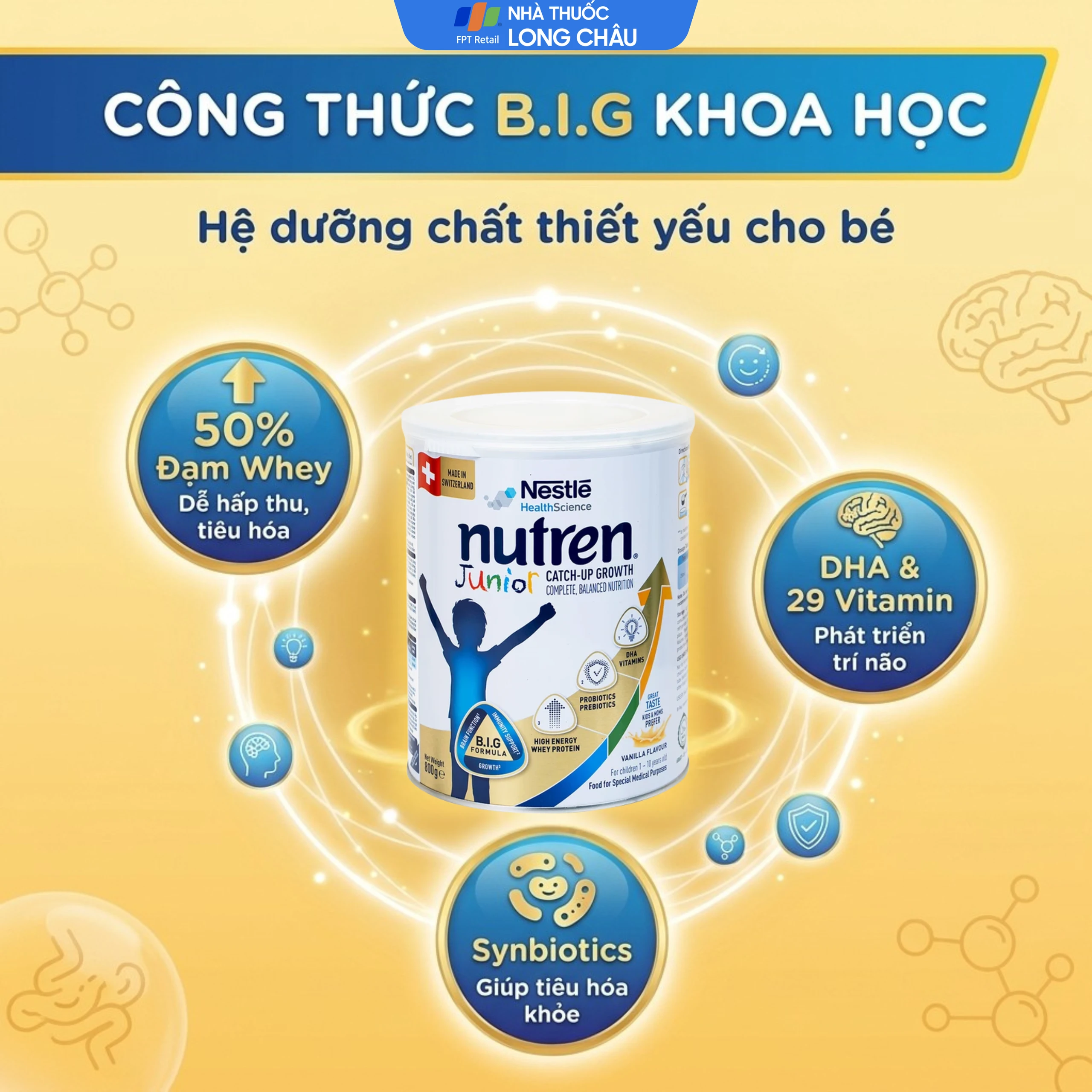 Sữa thay thế bữa ăn hàng ngày cho trẻ suy dinh dưỡng Nutren Junior (800g) 3