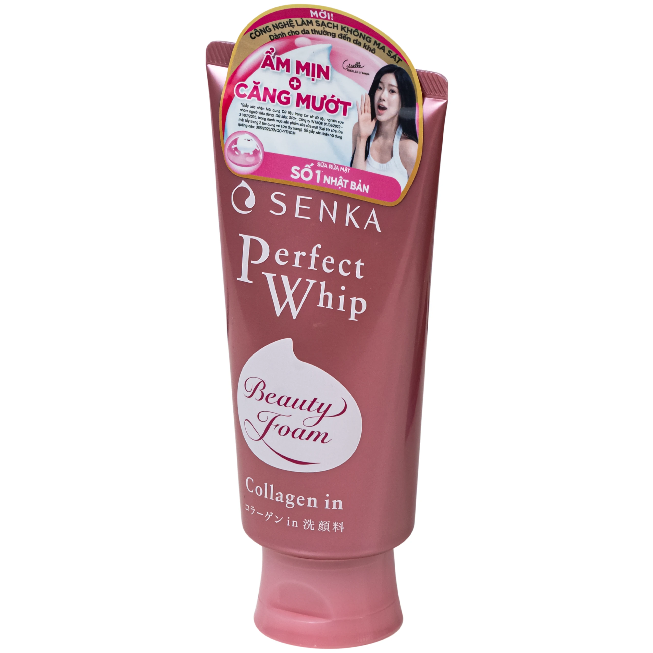Sữa rửa mặt tạo bọt Senka Perfect Whip Collagen In FA làm sạch, săn chắc và dưỡng ẩm da (120g) 9