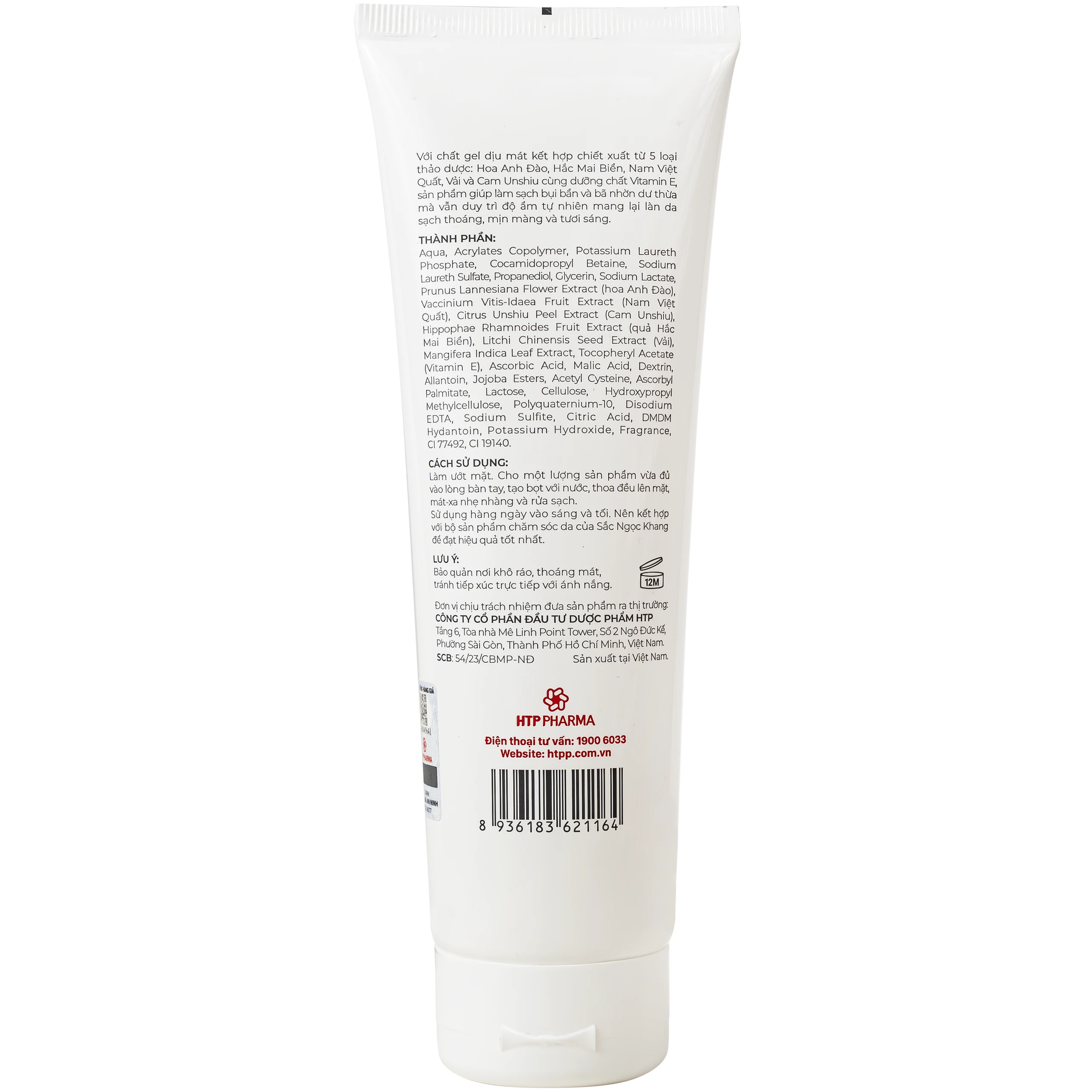 Sữa rửa mặt thảo dược sáng da Sắc ngọc khang (300g) 6
