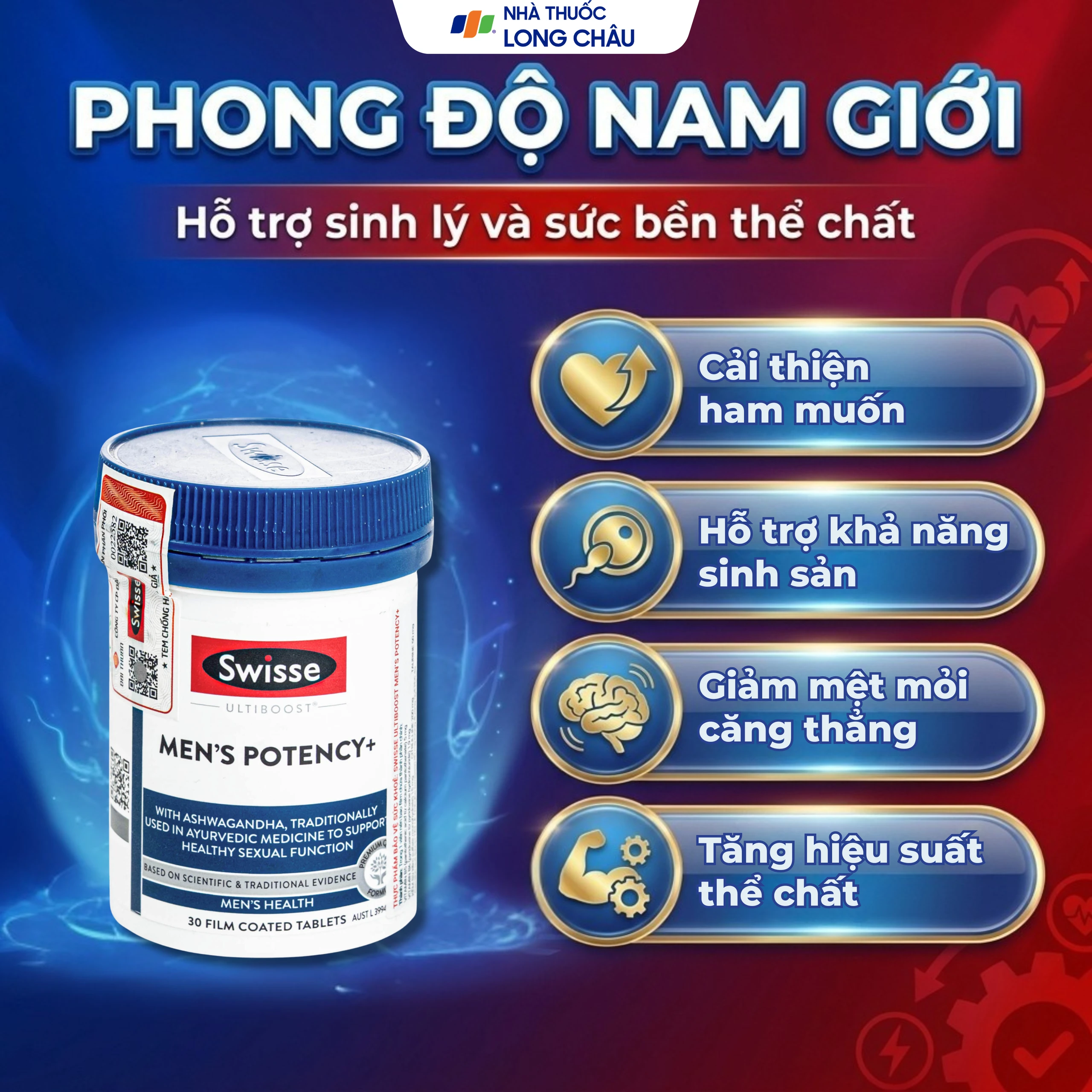 Viên uống hỗ trợ sức khỏe sinh sản nam giới Men’s Potency+ Swisse (30 viên) 4