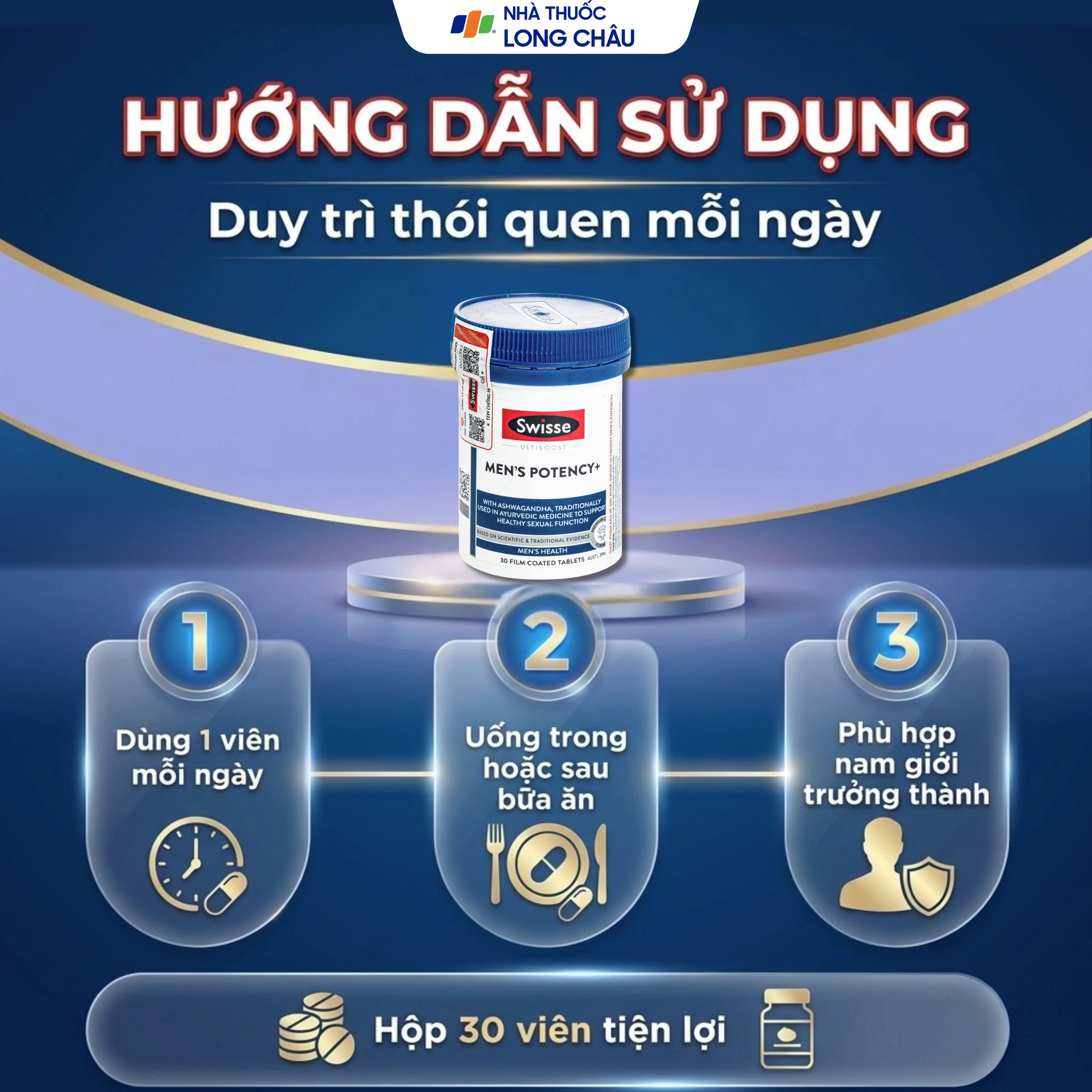 Viên uống hỗ trợ sức khỏe sinh sản nam giới Men’s Potency+ Swisse (30 viên) 5