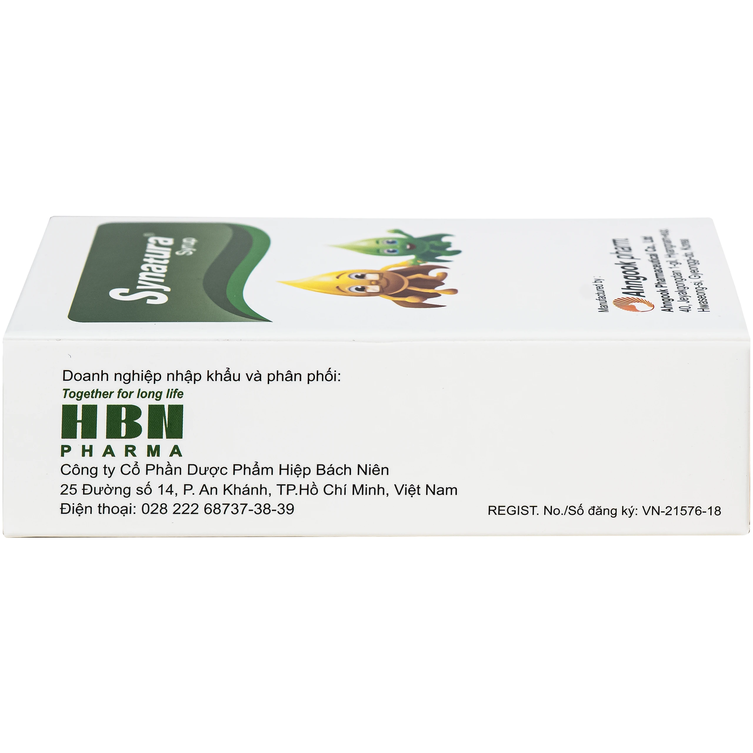 Siro Synatura Syrup AhnGook điều trị nhiễm khuẩn đường hô hấp trên cấp tính và viêm phế quản mạn tính (9 gói x 10ml) 4