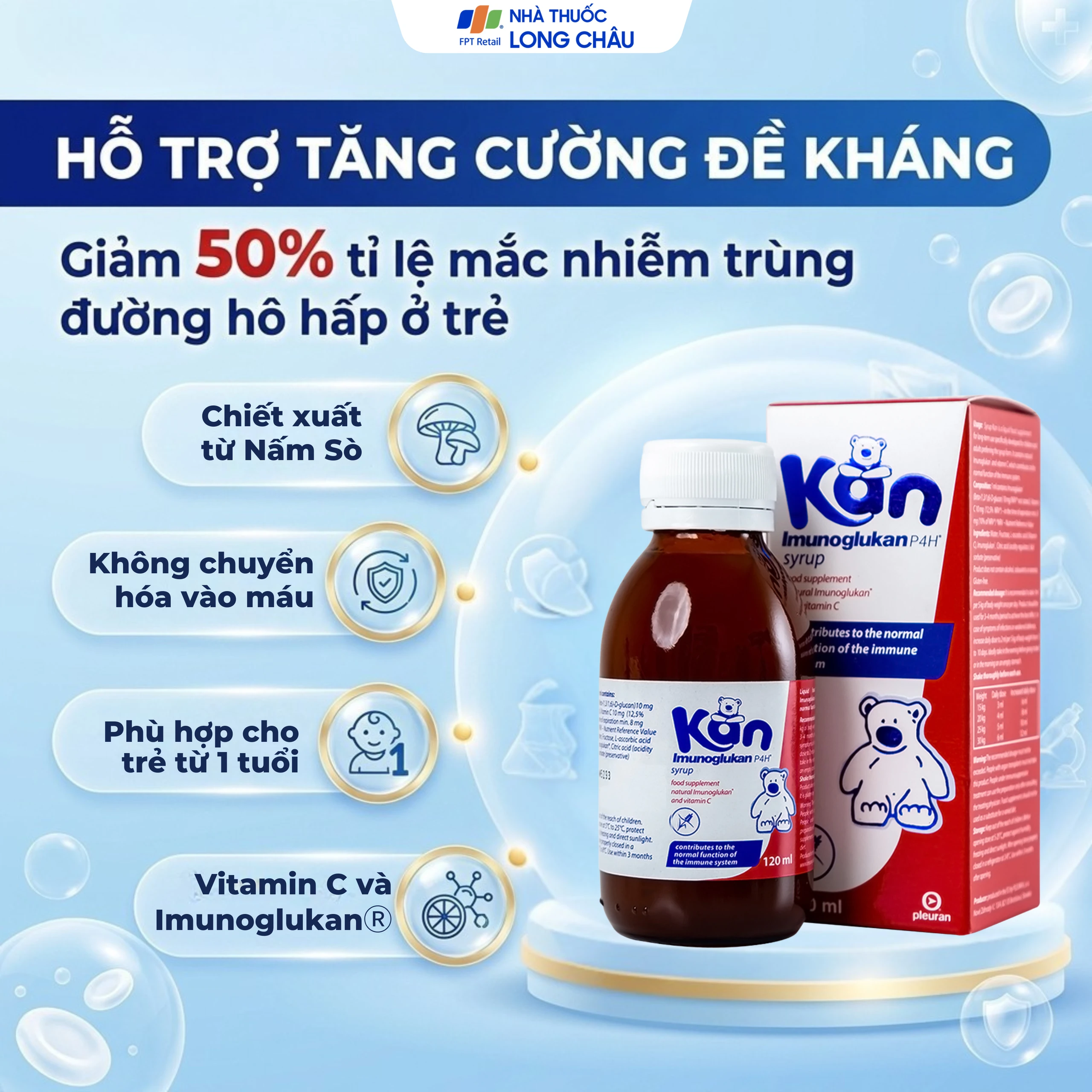 Siro hỗ trợ tăng cường sức đề kháng ở trẻ Syrup Kan (120ml) 2