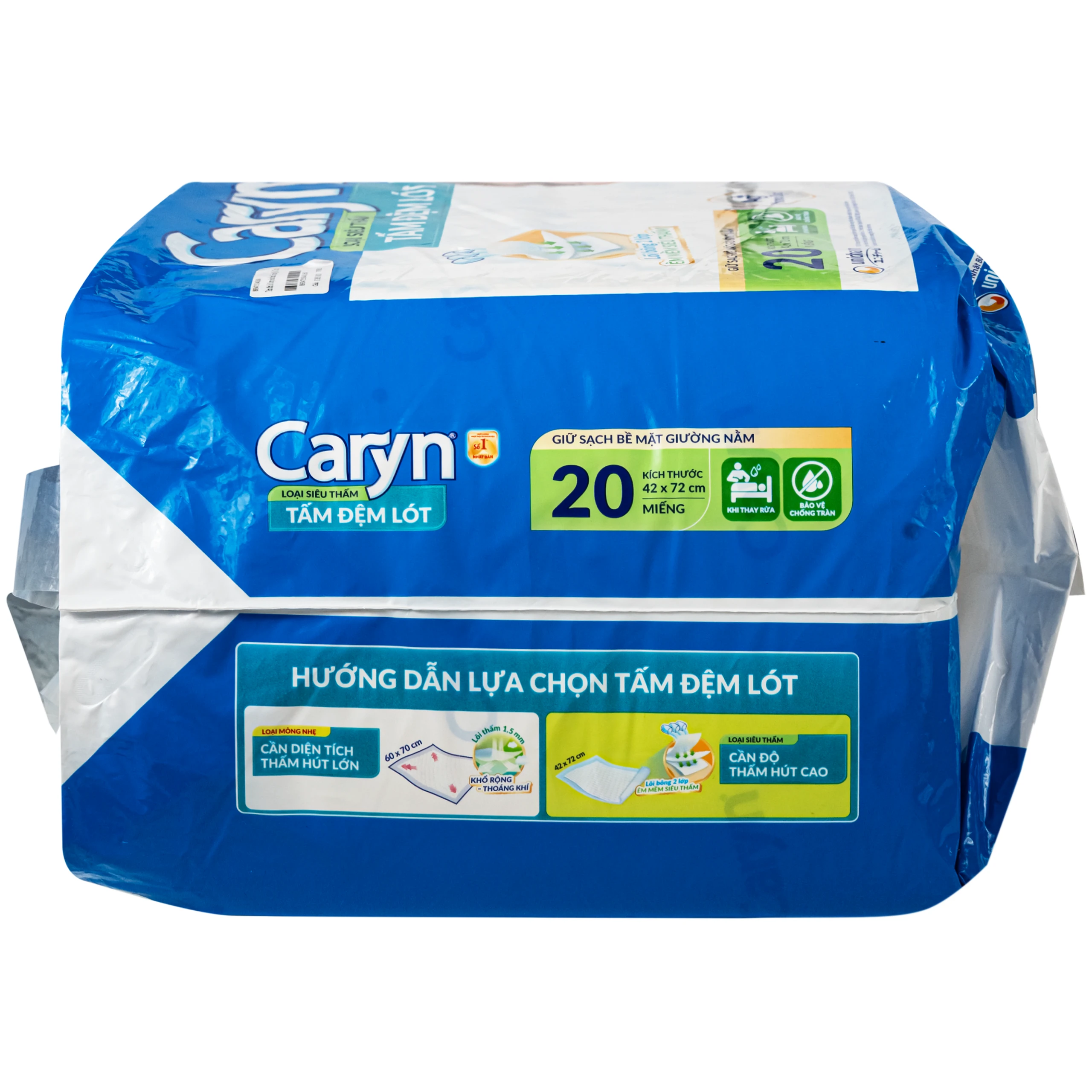 Tấm đệm lót người lớn Caryn siêu thấm size L10 - 42 x 72cm (20 miếng) 3
