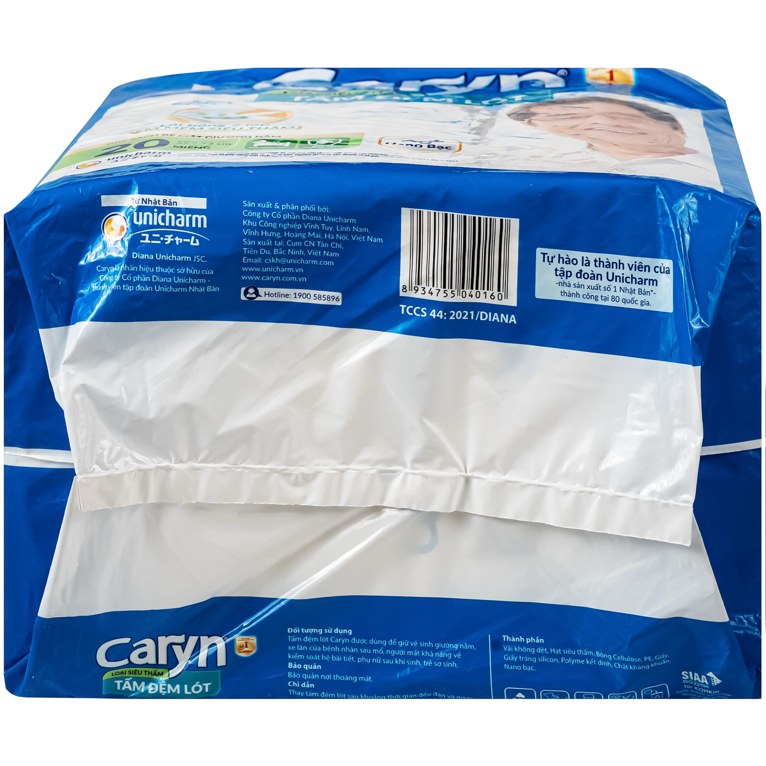 Tấm đệm lót người lớn Caryn siêu thấm size L10 - 42 x 72cm (20 miếng) 4