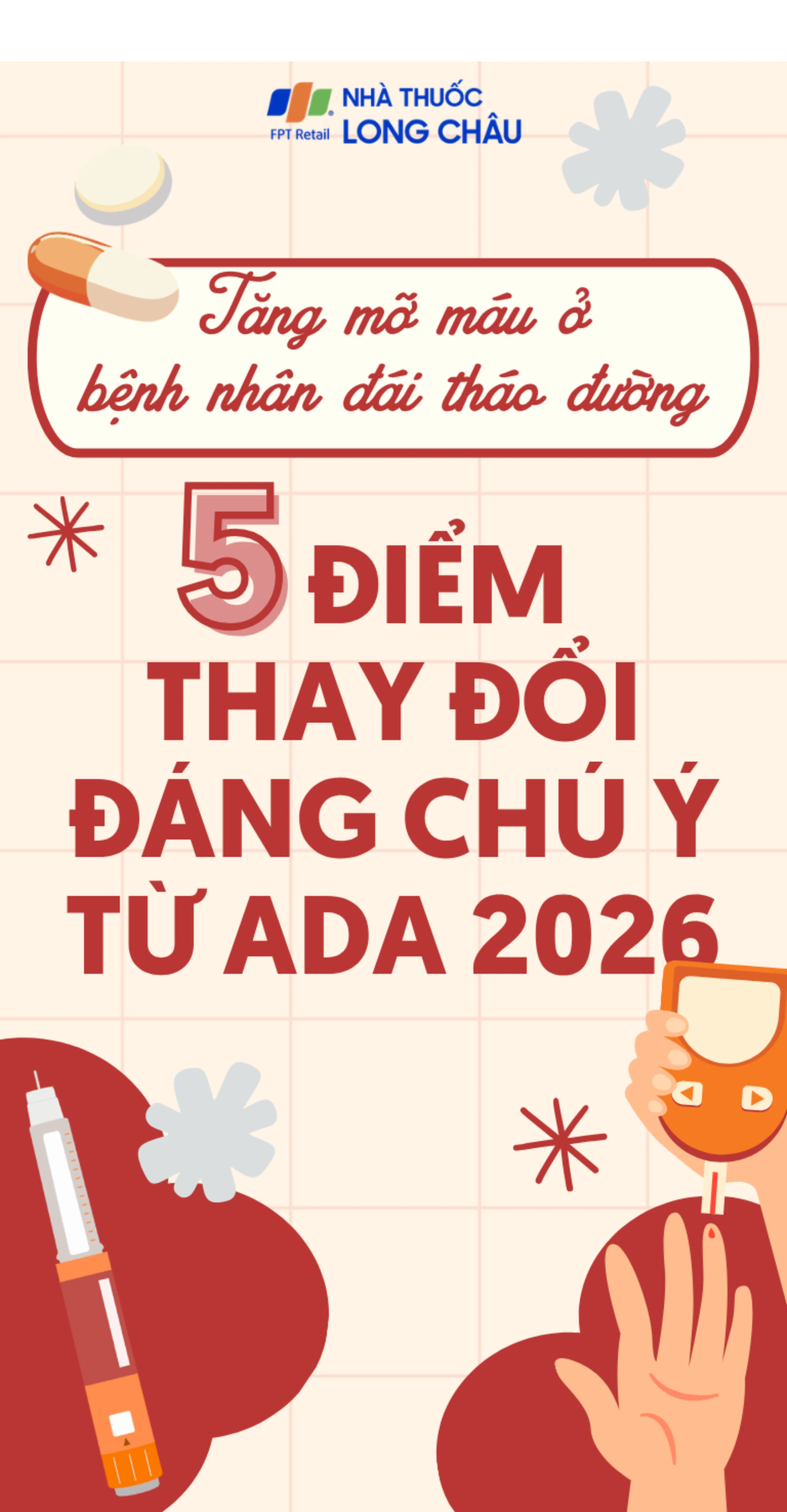 Tăng mỡ máu ở bệnh nhân đái tháo đường: 5 điểm thay đổi đáng chú ý từ ADA 2026 mobile