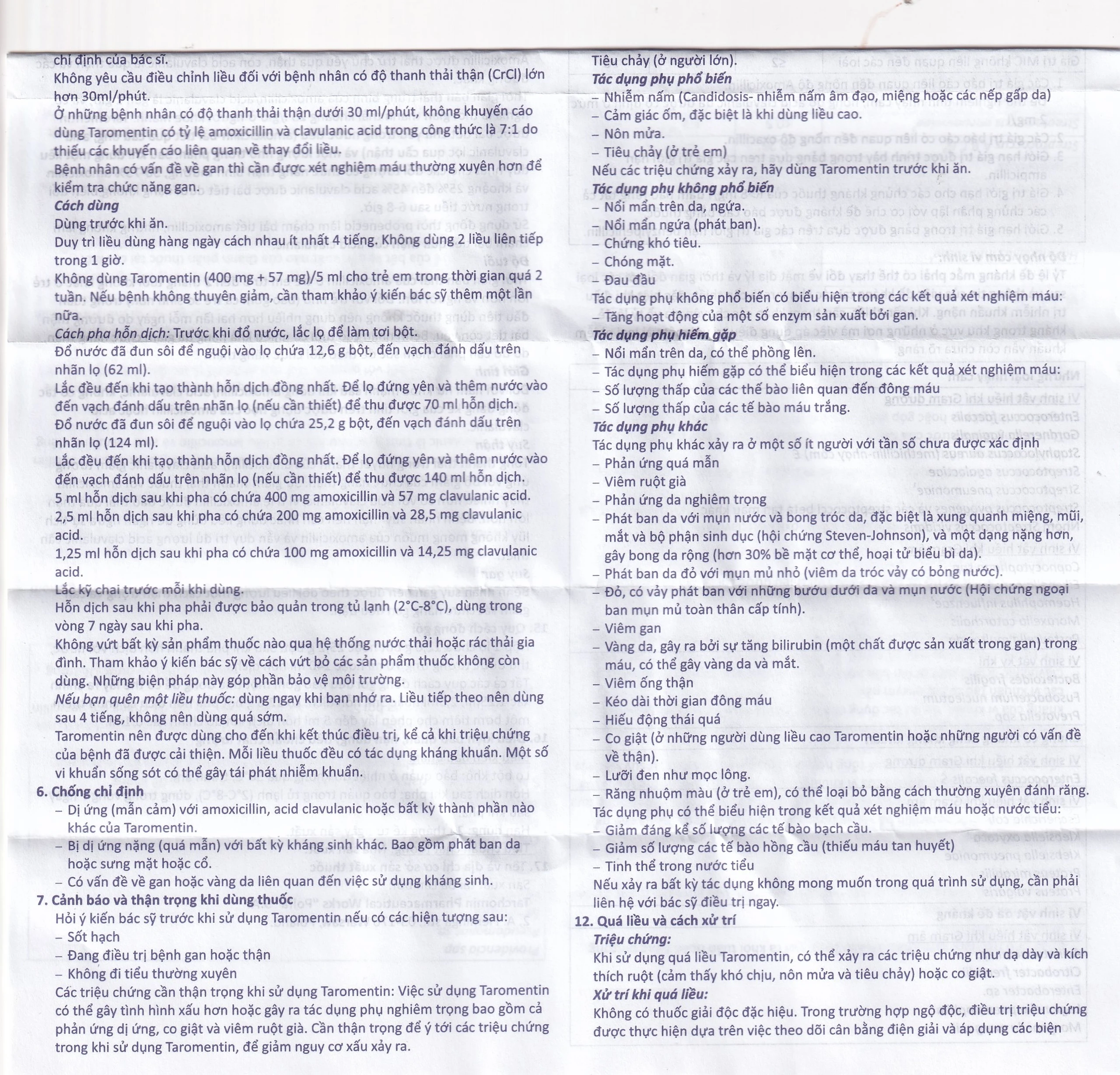 Bột hỗn dịch uống Taromentin 457mg/5ml điều trị nhiễm trùng viêm xoang, tai giữa, đường hô hấp (12.6g)