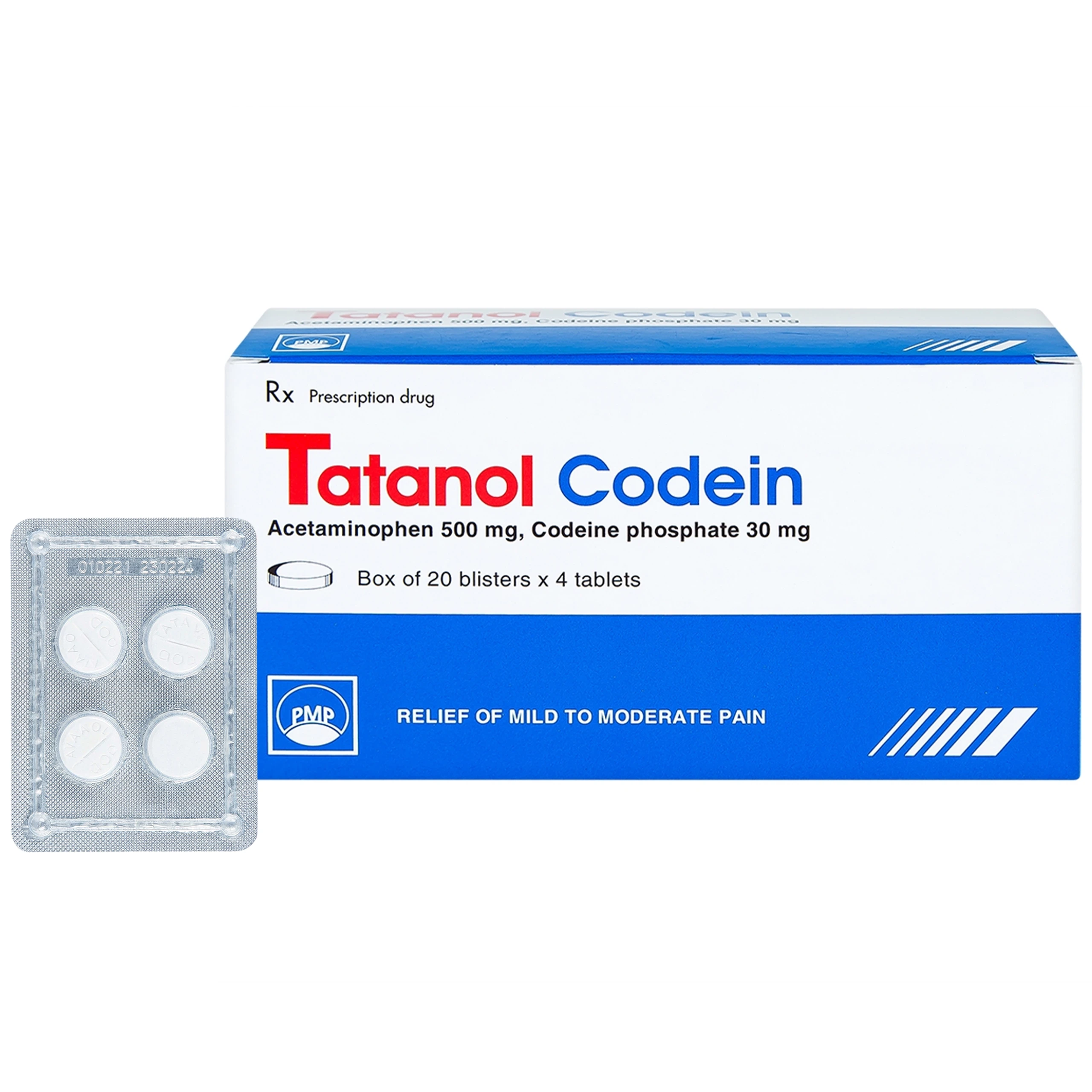 Thuốc Tatanol Codein hỗ trợ điều trị các cơn đau vừa và nặng (20 vỉ x 4 viên) 1
