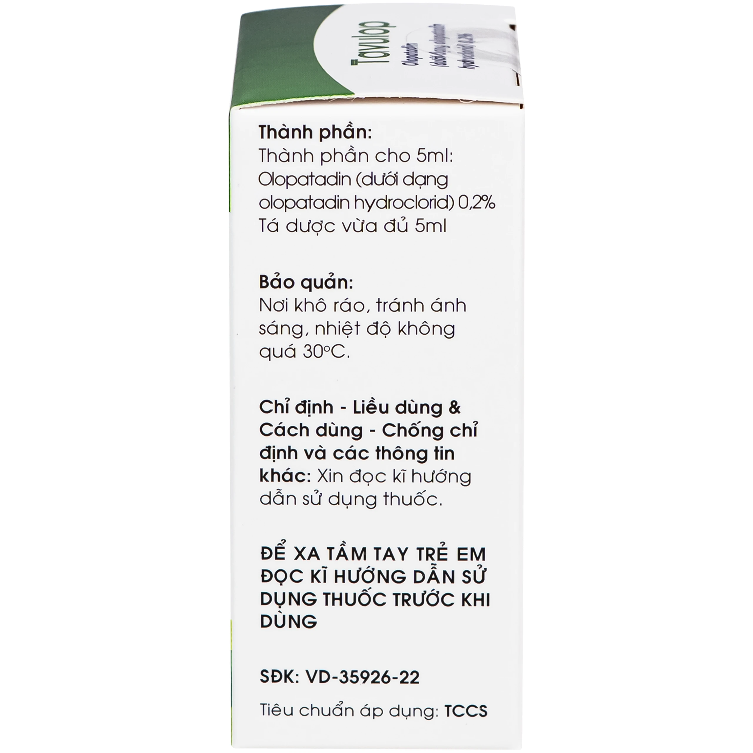 Thuốc nhỏ mắt Tavulop 0.2% medbolide (hộp 5ml) 4