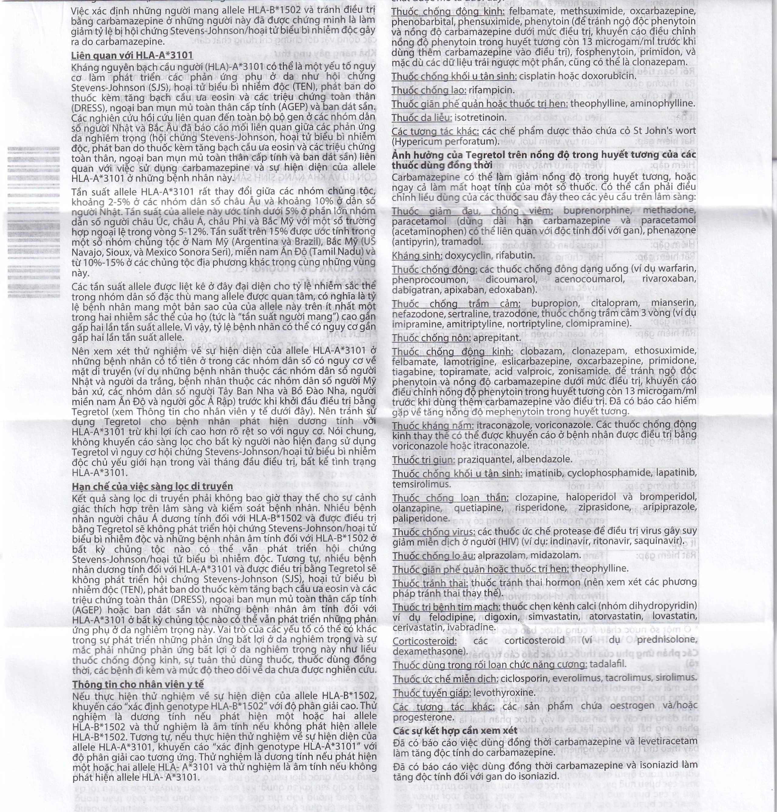 Thuốc Tegretol 200 Novartis điều trị bệnh động kinh (5 vỉ x 10 viên)