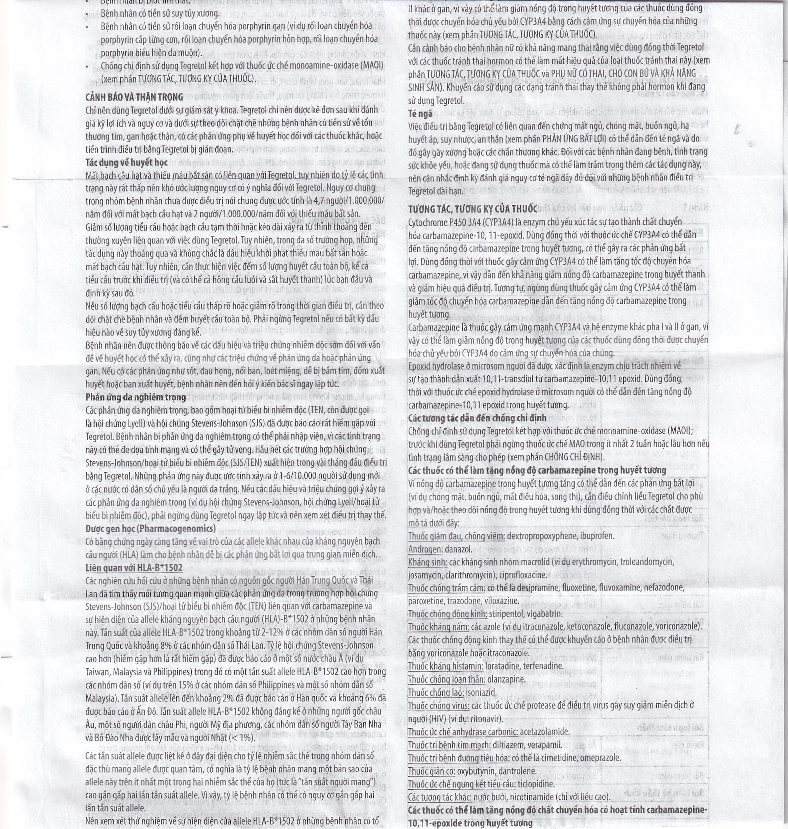 Thuốc Tegretol CR 200 điều trị bệnh động kinh (5 vỉ x 10 viên)