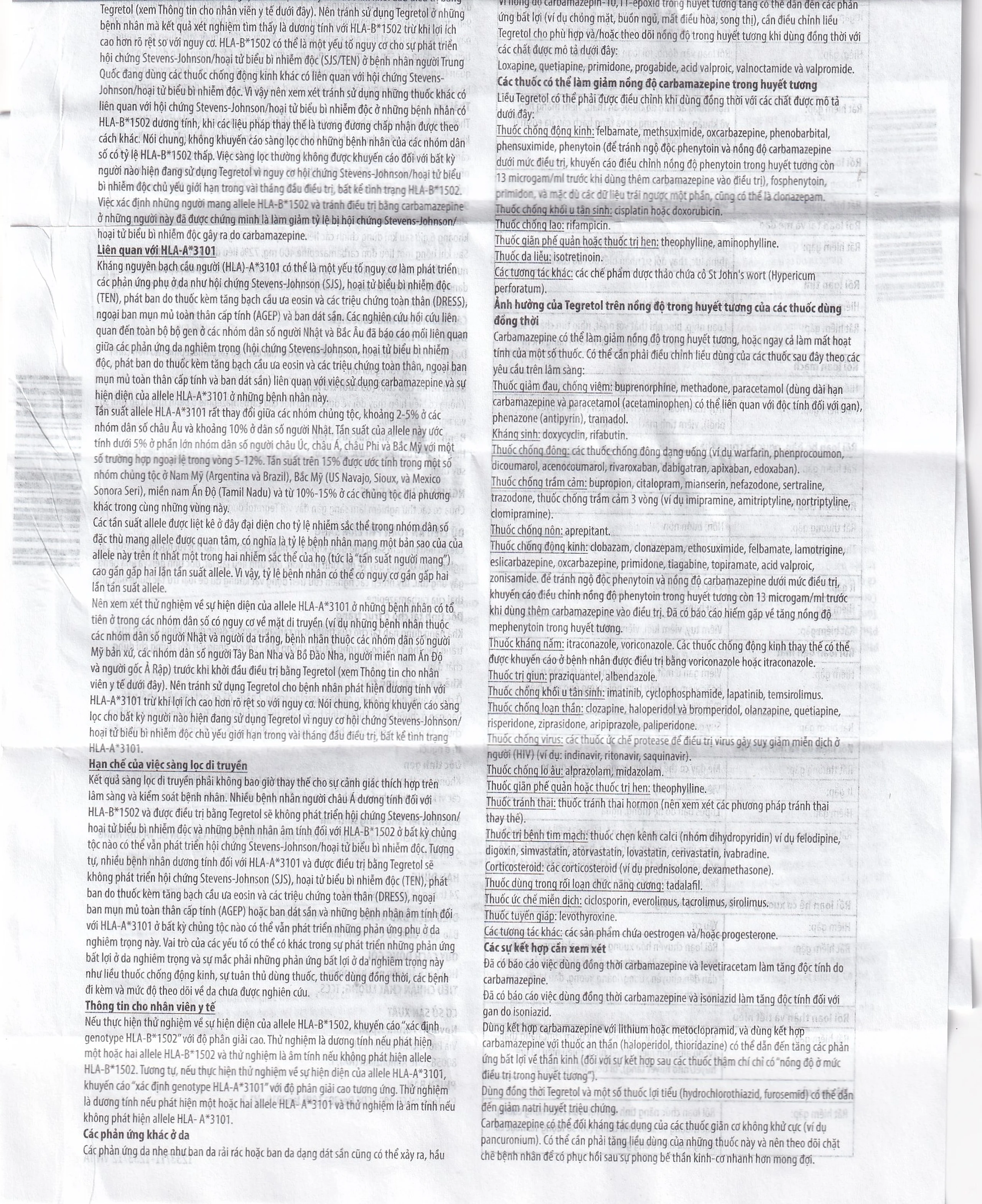 Thuốc Tegretol CR 200 điều trị bệnh động kinh (5 vỉ x 10 viên)