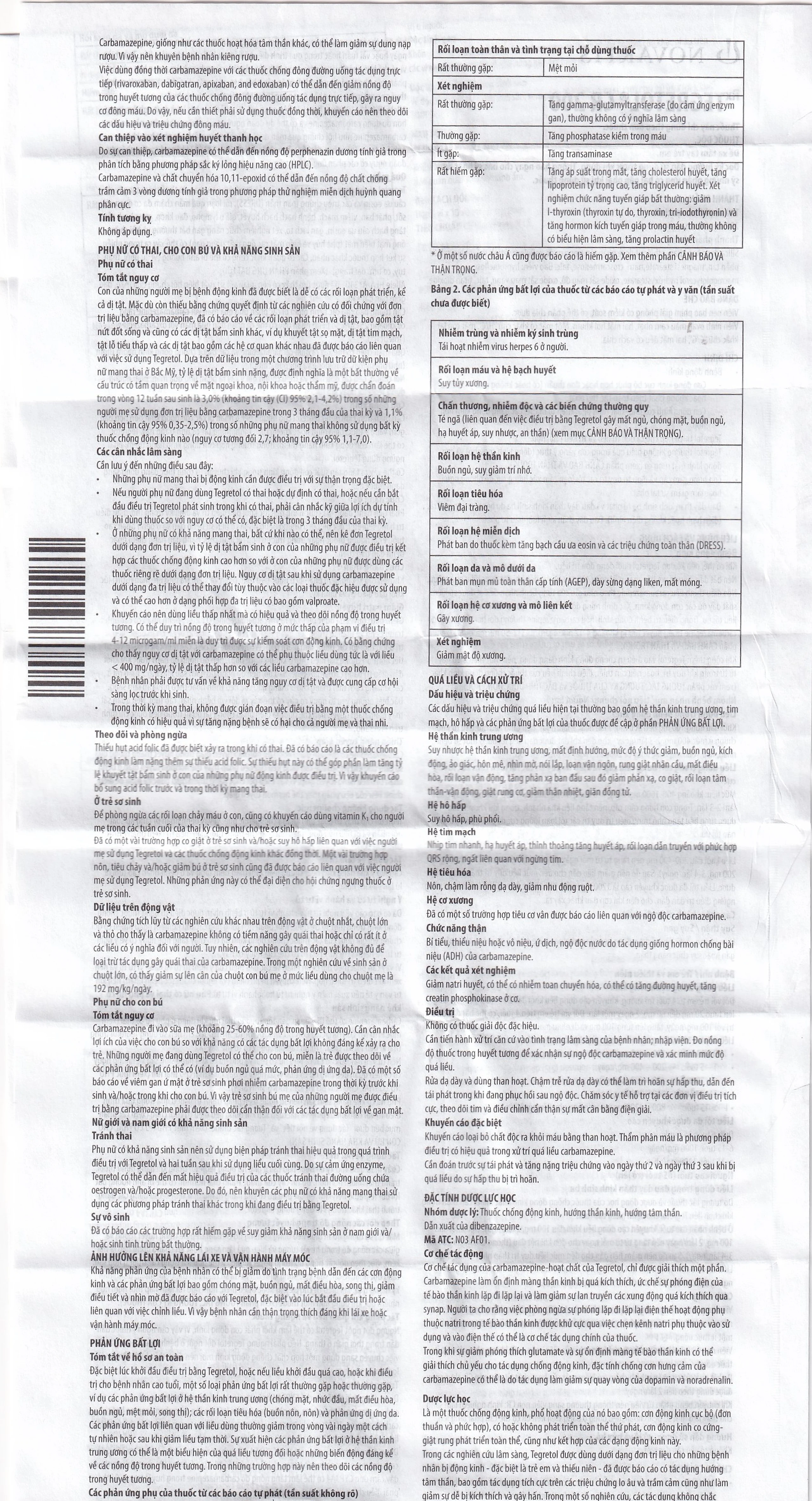 Thuốc Tegretol CR 200 điều trị bệnh động kinh (5 vỉ x 10 viên)