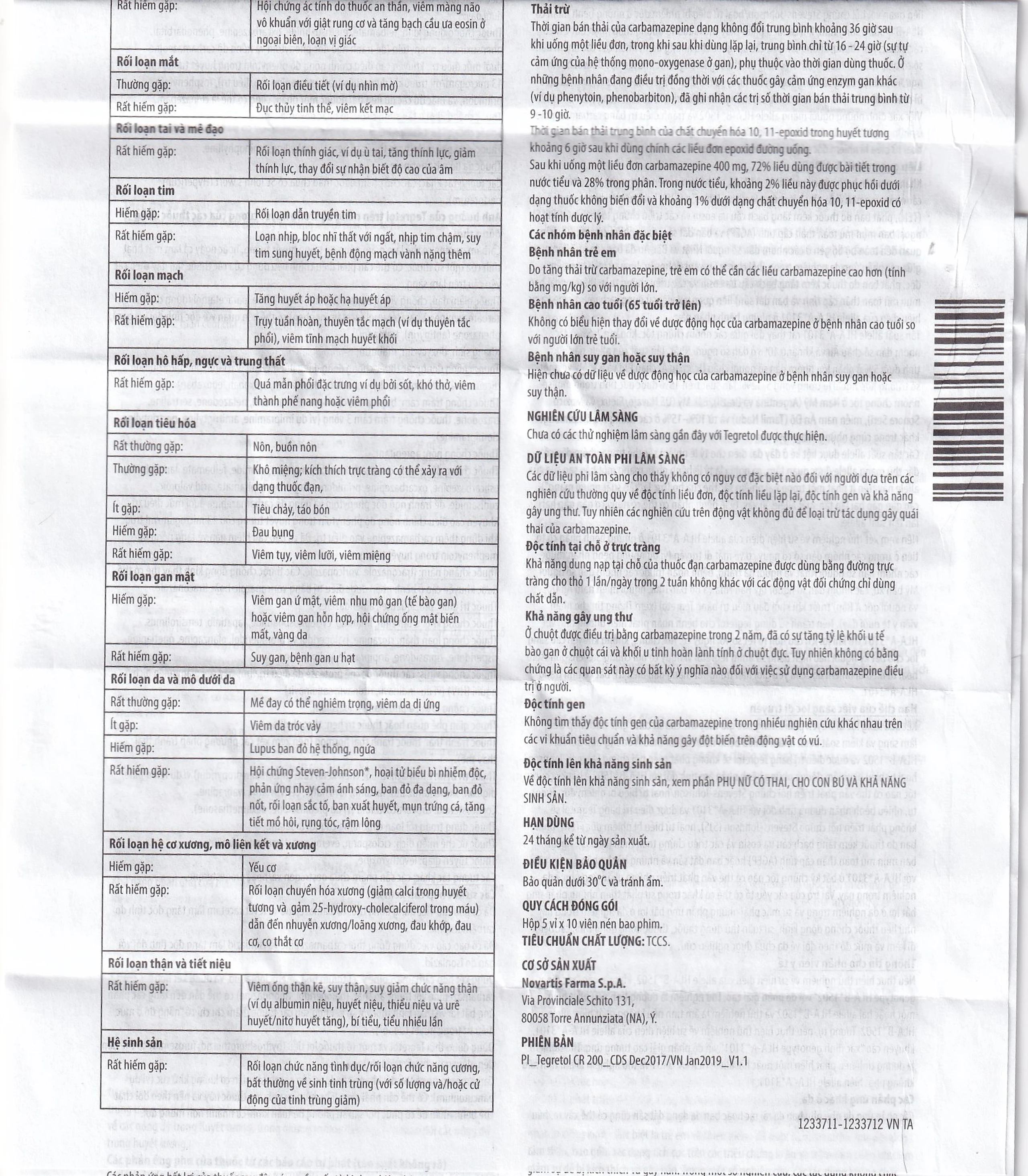 Thuốc Tegretol CR 200 điều trị bệnh động kinh (5 vỉ x 10 viên)