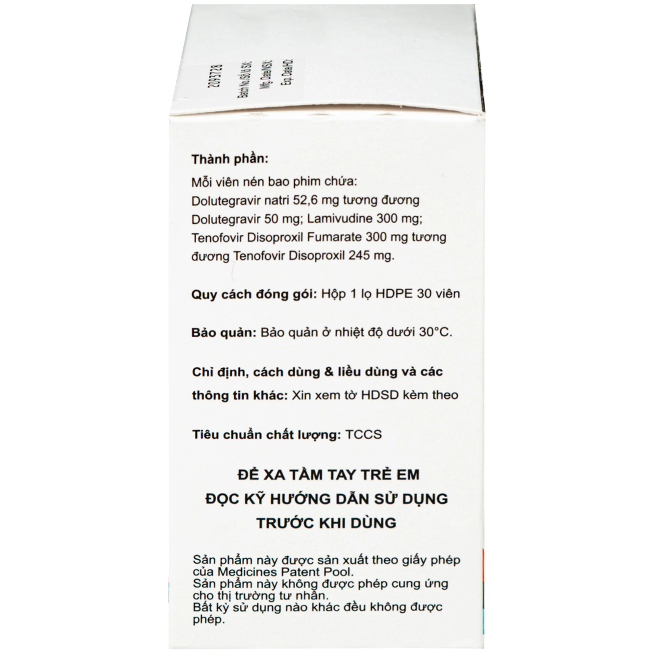Thuốc kháng virus Teldy 50/300/300mg Hetero (30 viên) 5