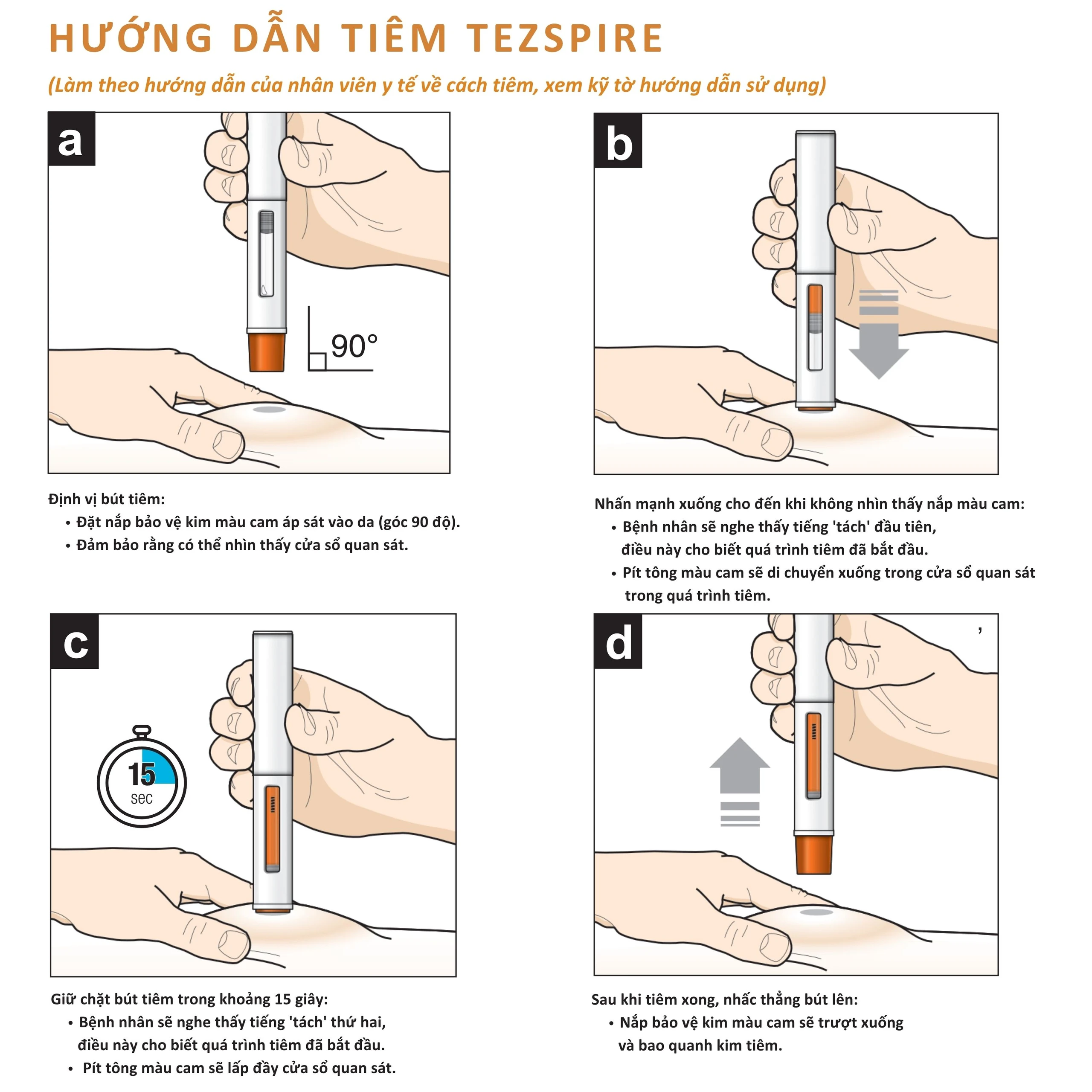 Dung dịch bút tiêm Tezspire 210mg Astrazeneca được chỉ định điều trị duy trì cho người lớn và trẻ vị thành niên từ 12 tuổi trở lên bị hen nặng (1.91ml) 7