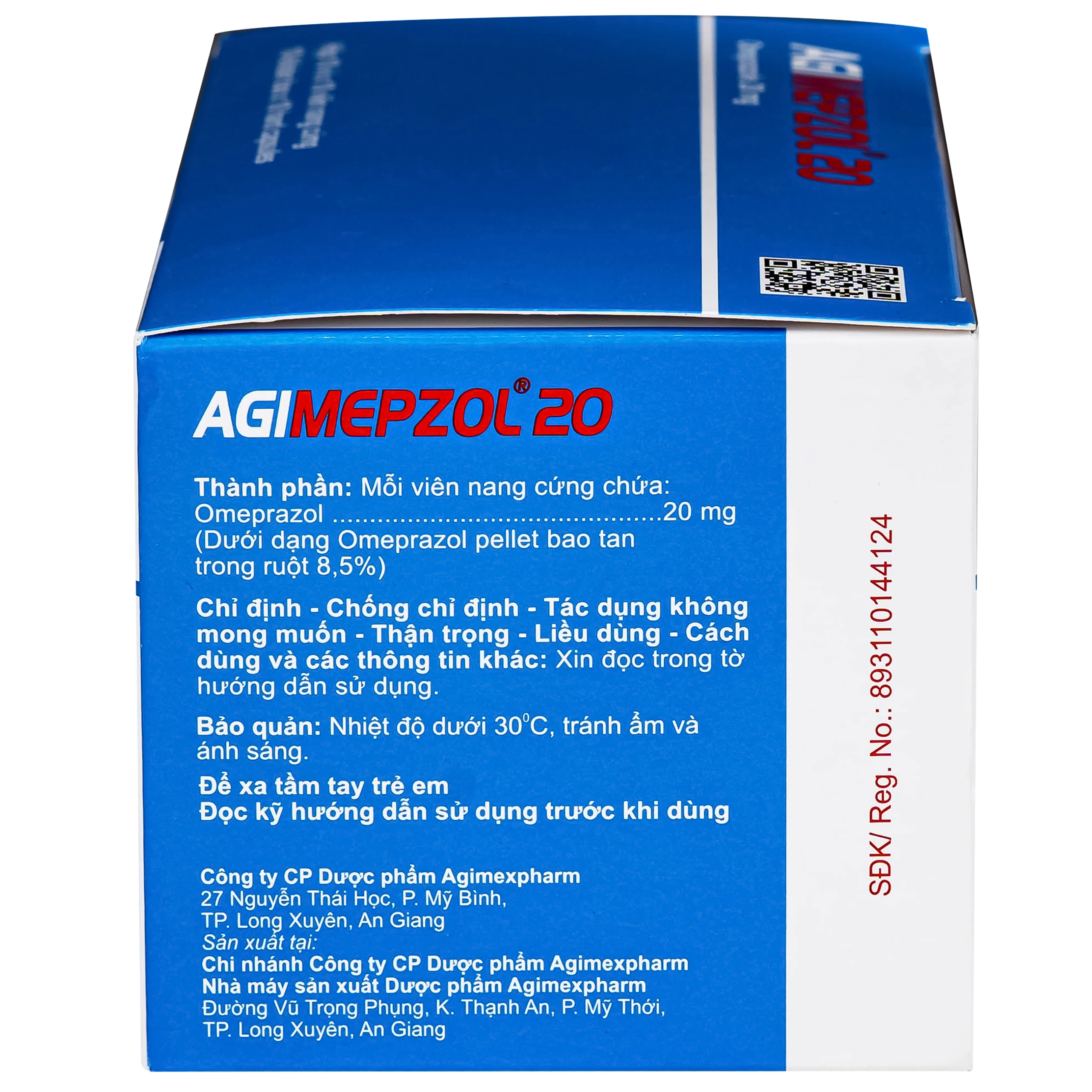 Thuốc Agimepzol 20mg Agimexpharm điều trị loét dạ dày, tá tràng và trào ngược dạ dày (10 vỉ x 10 viên) 4