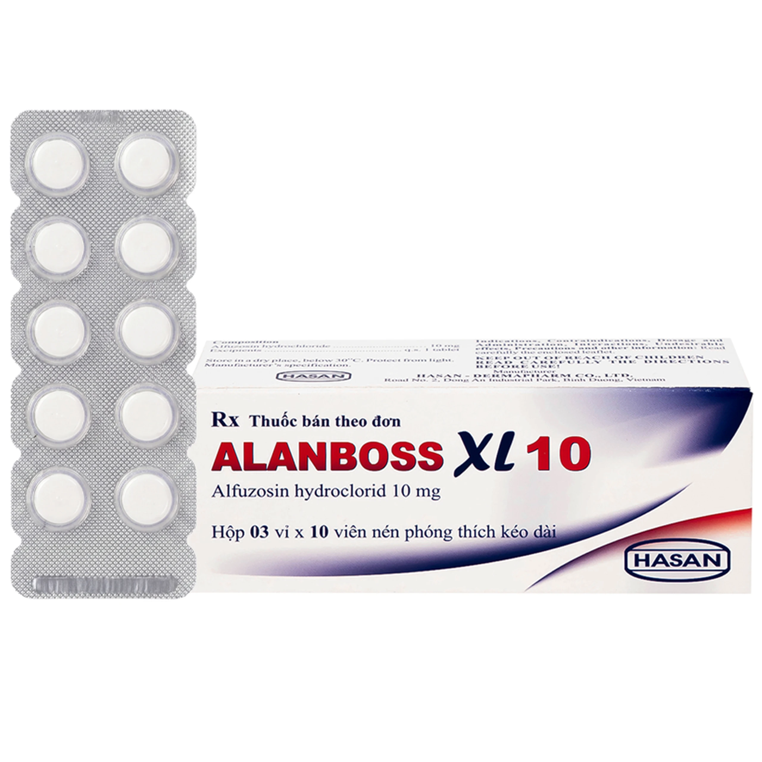 Thuốc AlanBoss XL 10 Hasan điều trị các triệu chứng của phì đại tuyến tiền liệt lành tính (3 vỉ x 10 viên) 1