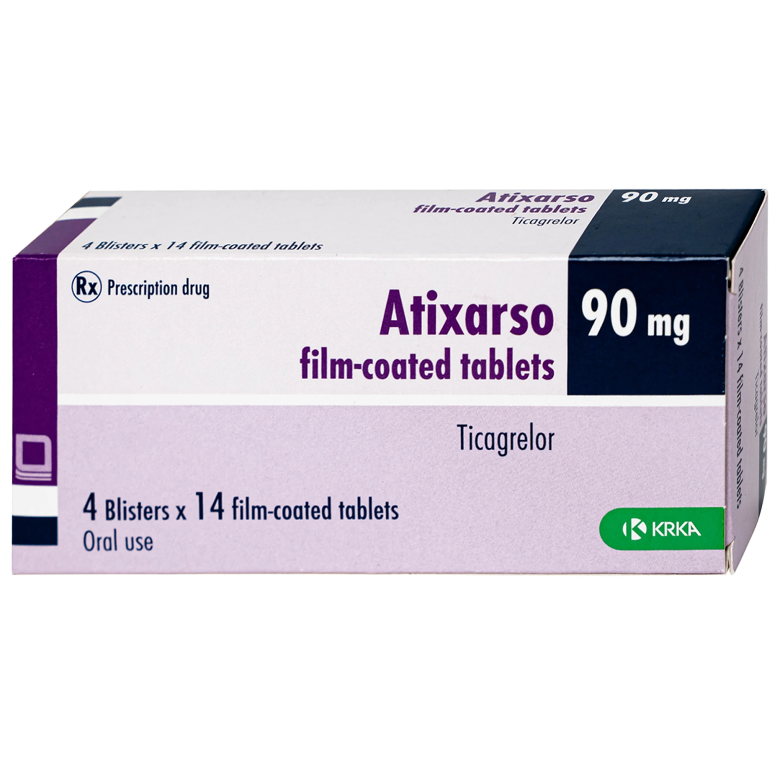 Thuốc Atixarso 90mg Krka giảm nguy cơ bị lên cơn đau tim , đột quỵ (4 vỉ x 14 viên)