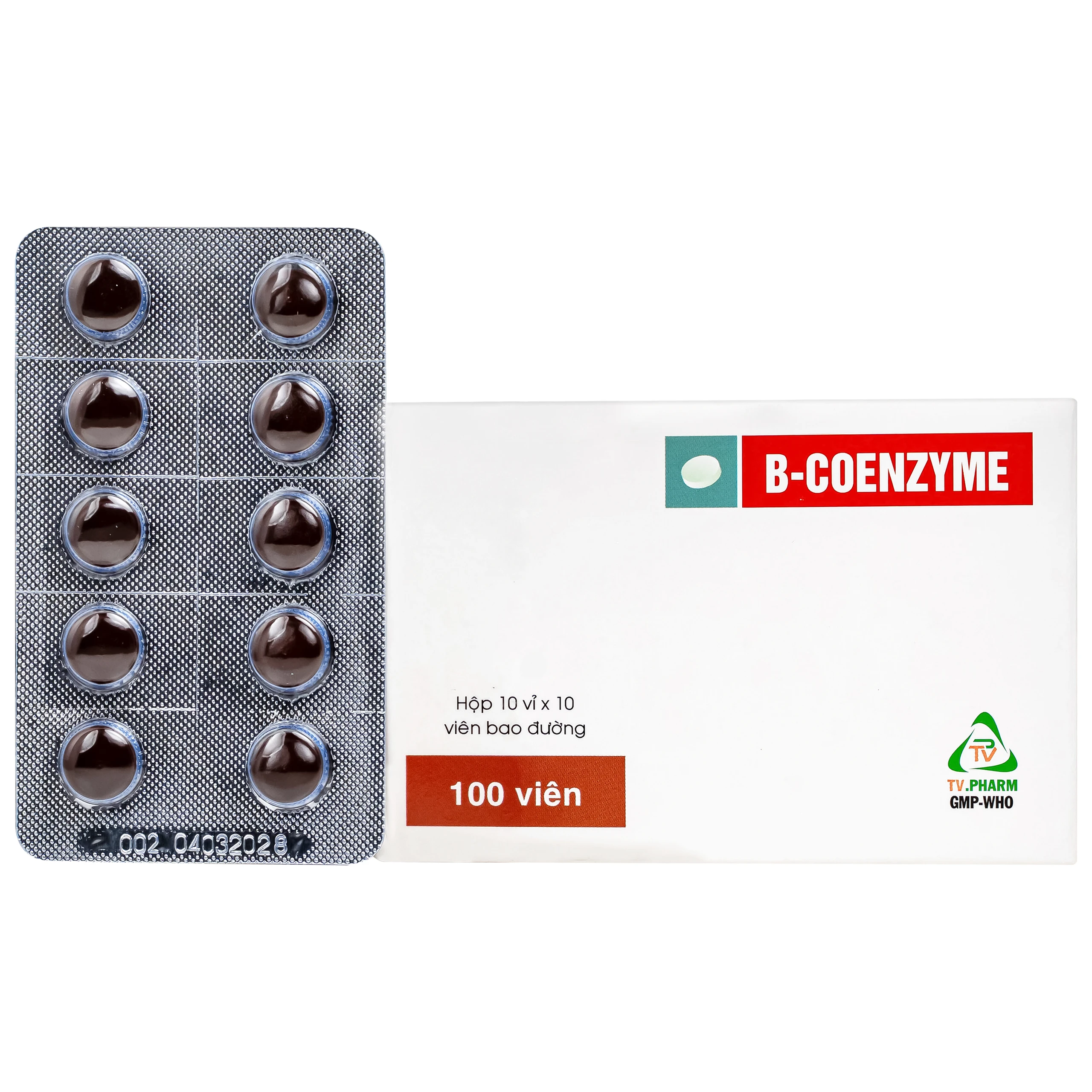 Thuốc B-Coenzyme Tv.Pharm bổ sung vitamin nhóm B, hỗ trợ phòng điều trị các bệnh do thiếu hụt vitamin nhóm B (hộp 100 viên) 1