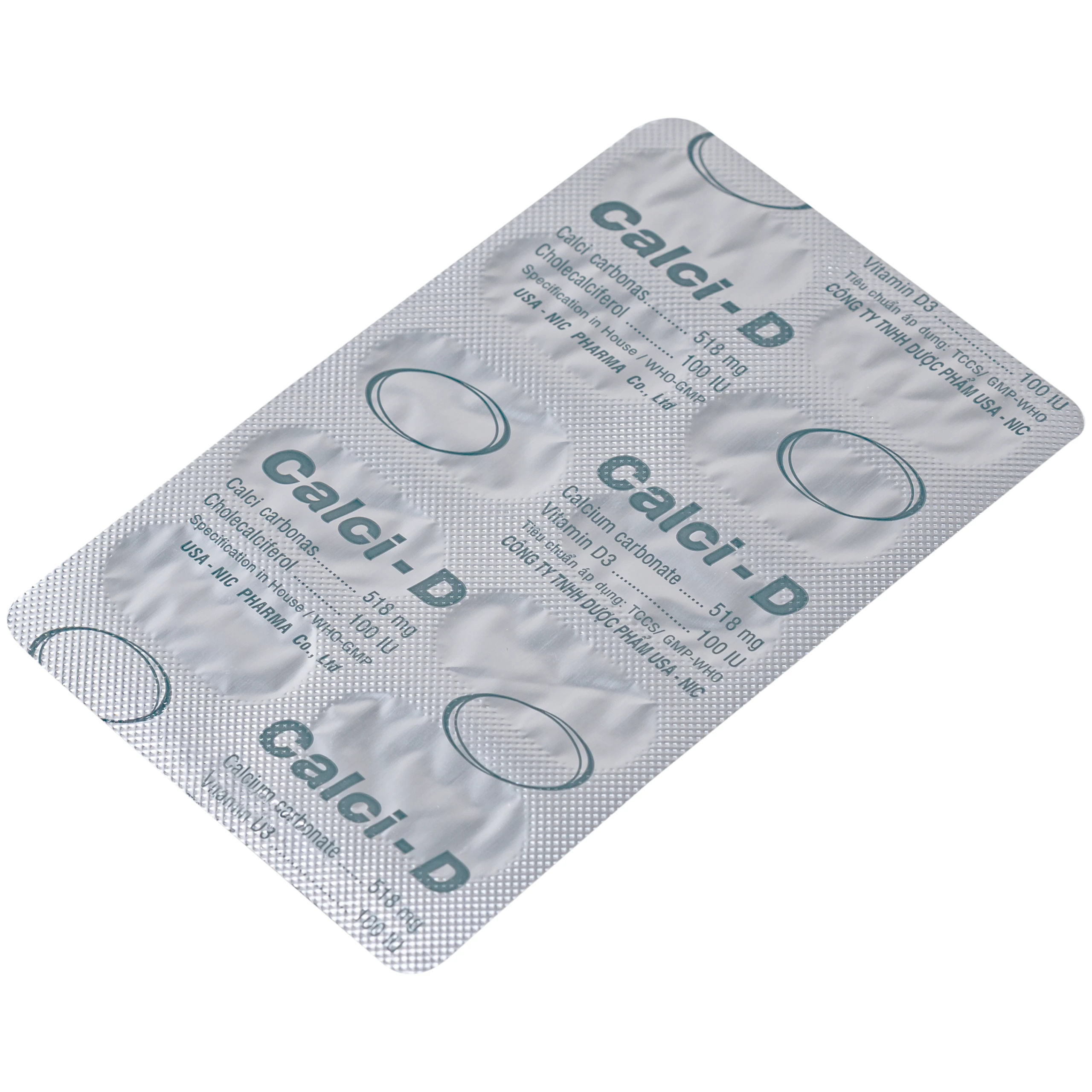 Thuốc Calci-D Usa-nic phòng ngừa và điều trị tình trạng thiếu hụt canxi và vitamin D (10 vỉ x 10 viên) 6