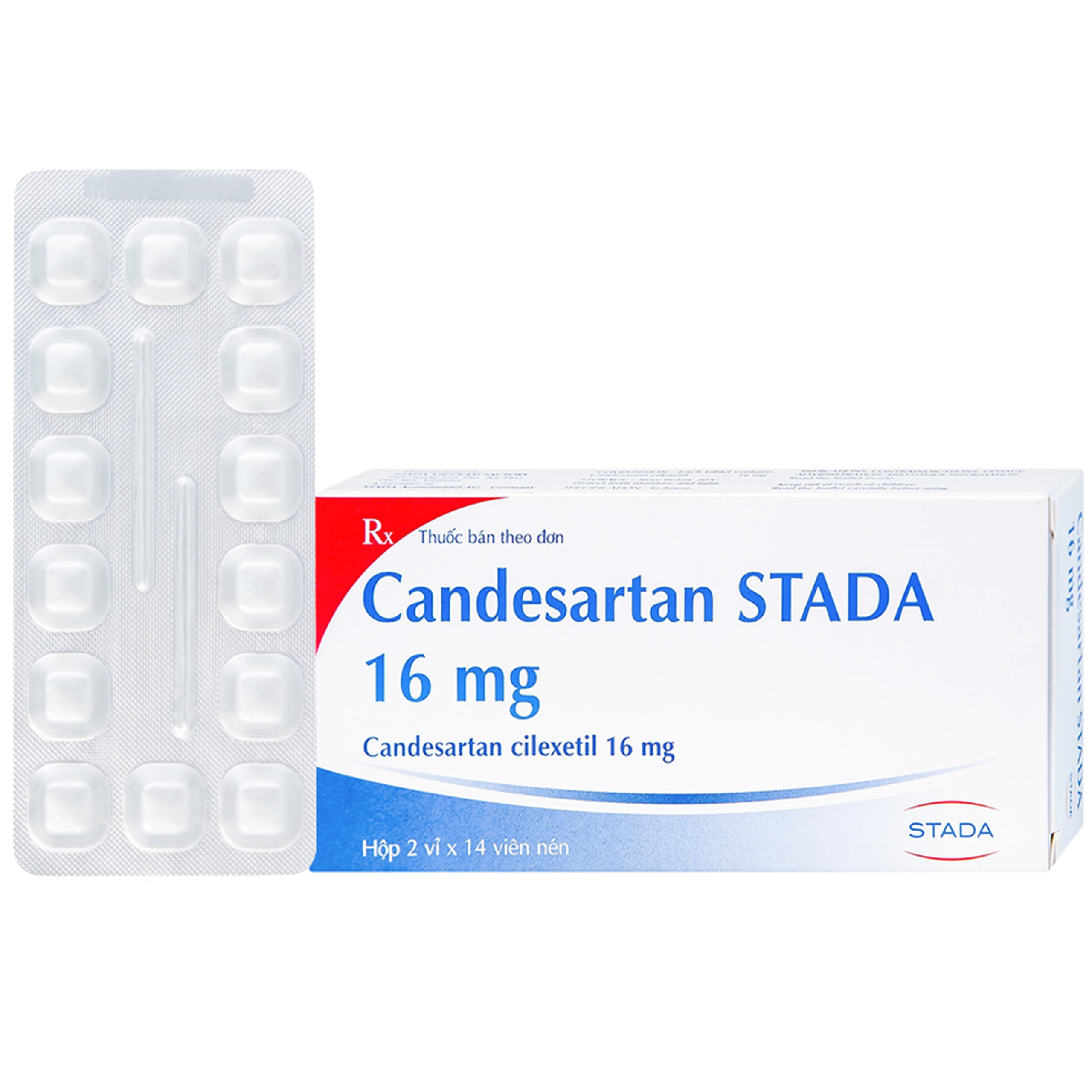 Thuốc Candesartan Stada 16mg điều trị tăng huyết áp vô căn, suy tim (2 vỉ x 14 viên) 1